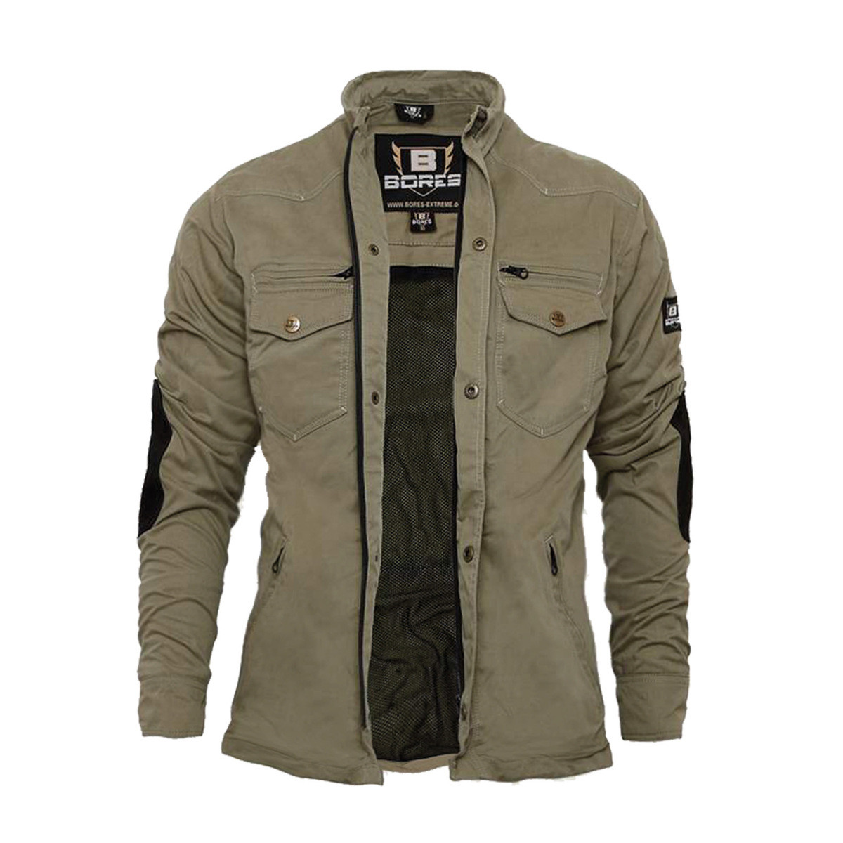 Bores Motorradshirt Military-Jack - Damen - PREMIUM - Army olive 