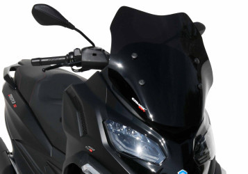 V*ERMAX Scooterscheibe Sport schwarz getönt ABE passt für PIAGGIO MP3 400 Exclus