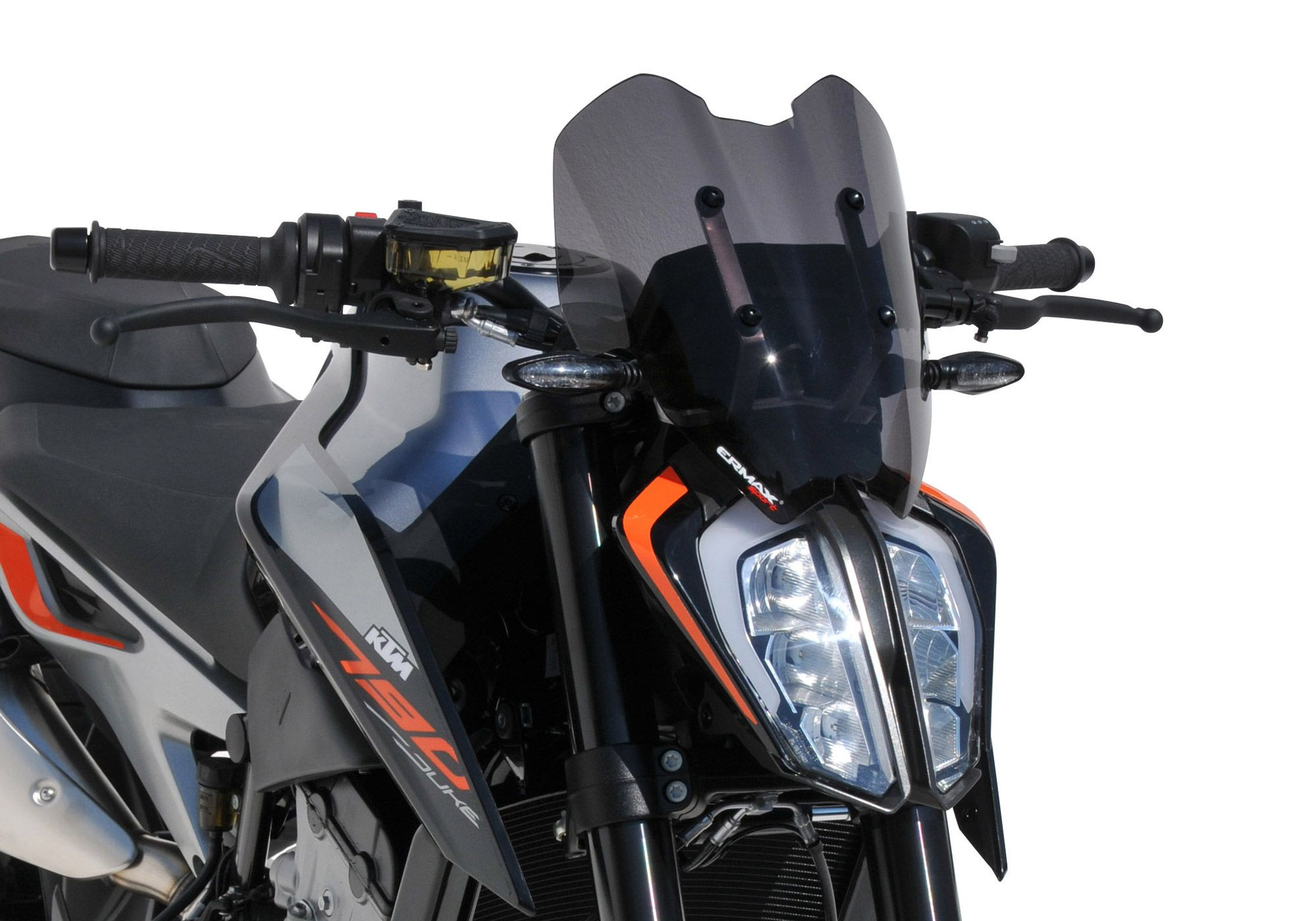 ERMAX Naked-Bike-Scheibe Sport schwarz getönt ABE passt für KTM 791 / 890 / 890 Duke R