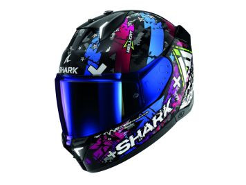 SHARK Integralhelm SKWAL i3 HELLCAT ECE 22.06 Gr. XS-2XL Black Chrom Blue