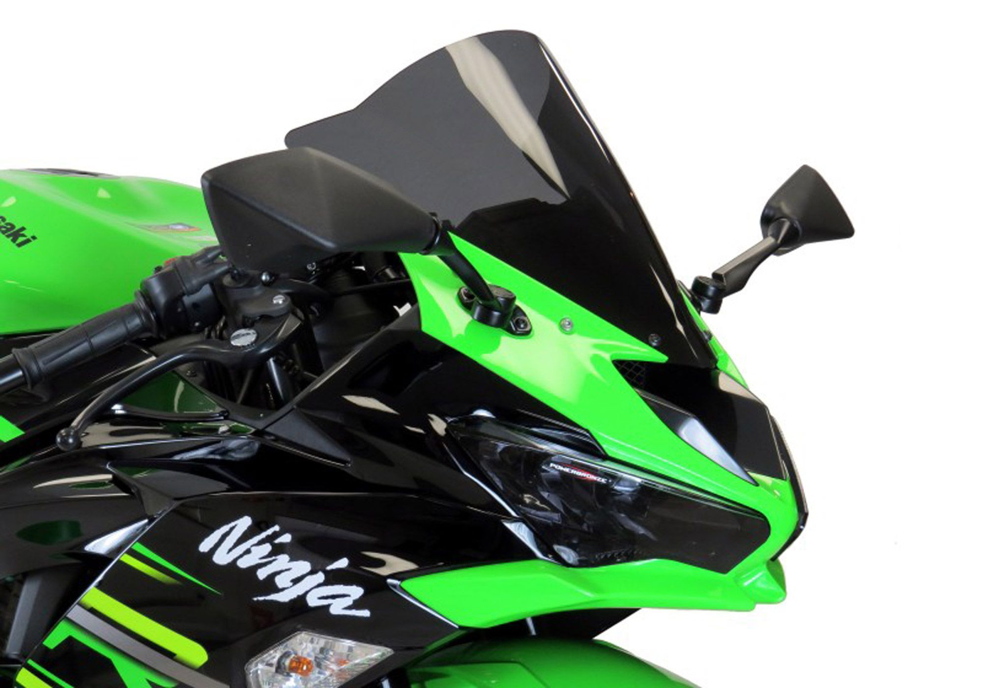 BODYSTYLE Racing Cockpitscheibe schwarz getönt ABE passt für KAWASAKI ZX-6R(19-2