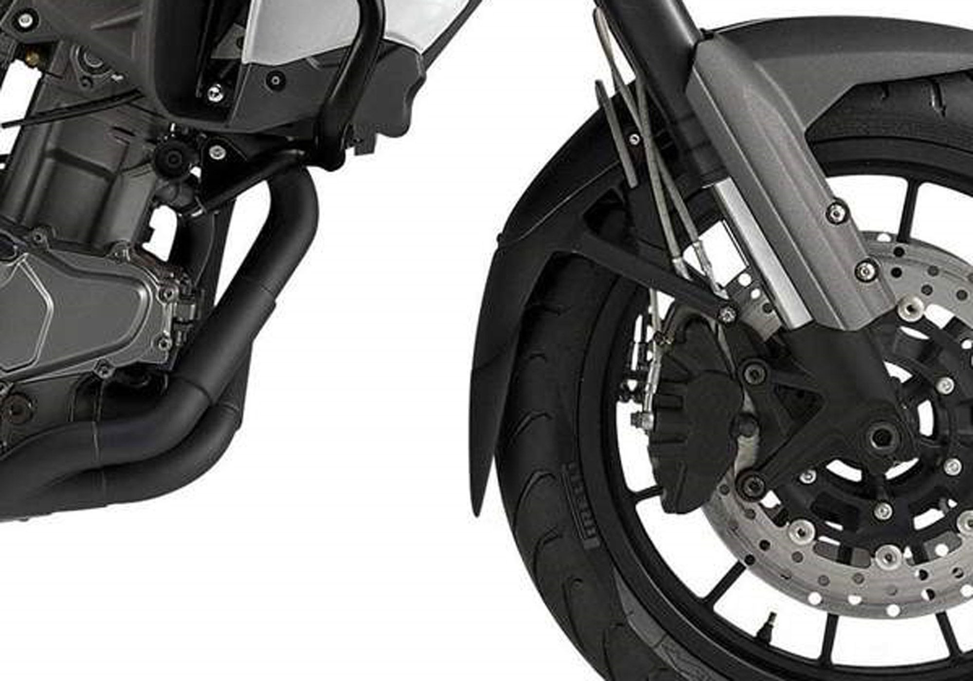 V*BODYSTYLE Kotflügelverlängerung vorne schwarz-matt passt für Benelli TRK 502, X