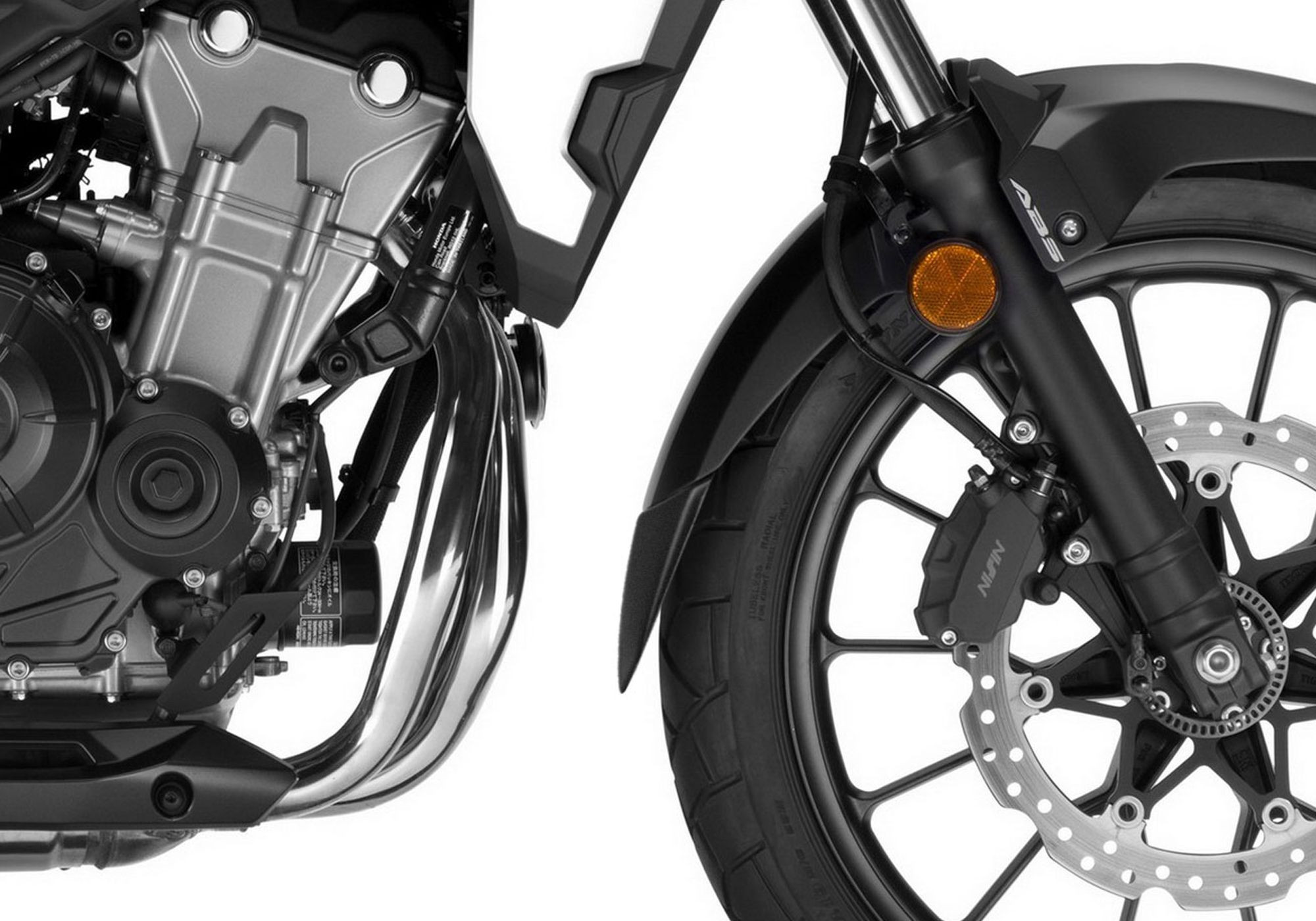 BODYSTYLE Kotflügelverlängerung vorne schwarz-matt passt für Honda CB500X