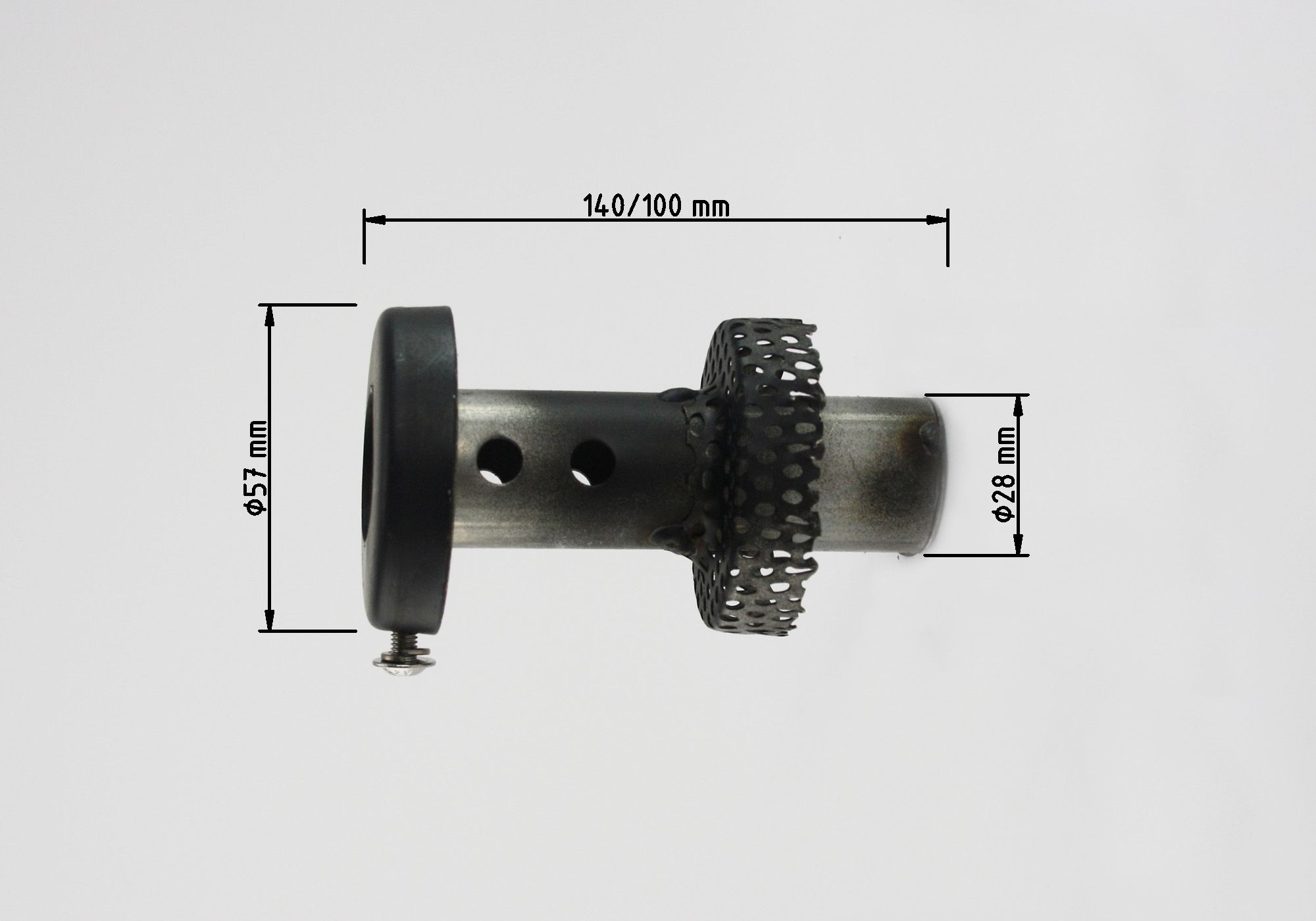 dB-Absorber Standard Ø28 mm Schraube außen/unten schwarz Kopf 60 mm Pro 2 (Paar)