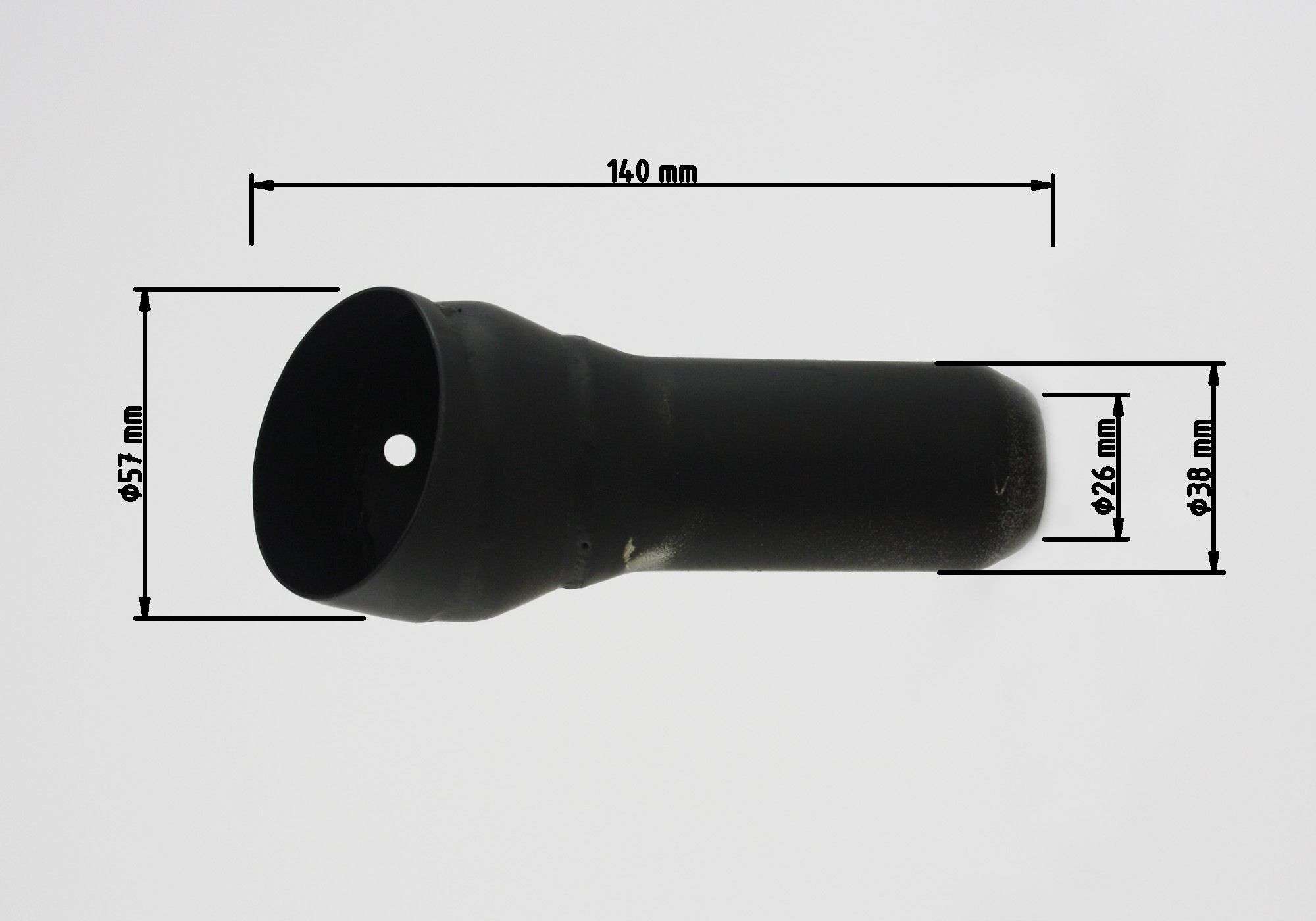 dB-Absorber Standard Touring Ø38 mm Schraube innen/oben schwarz rund DSX-10 