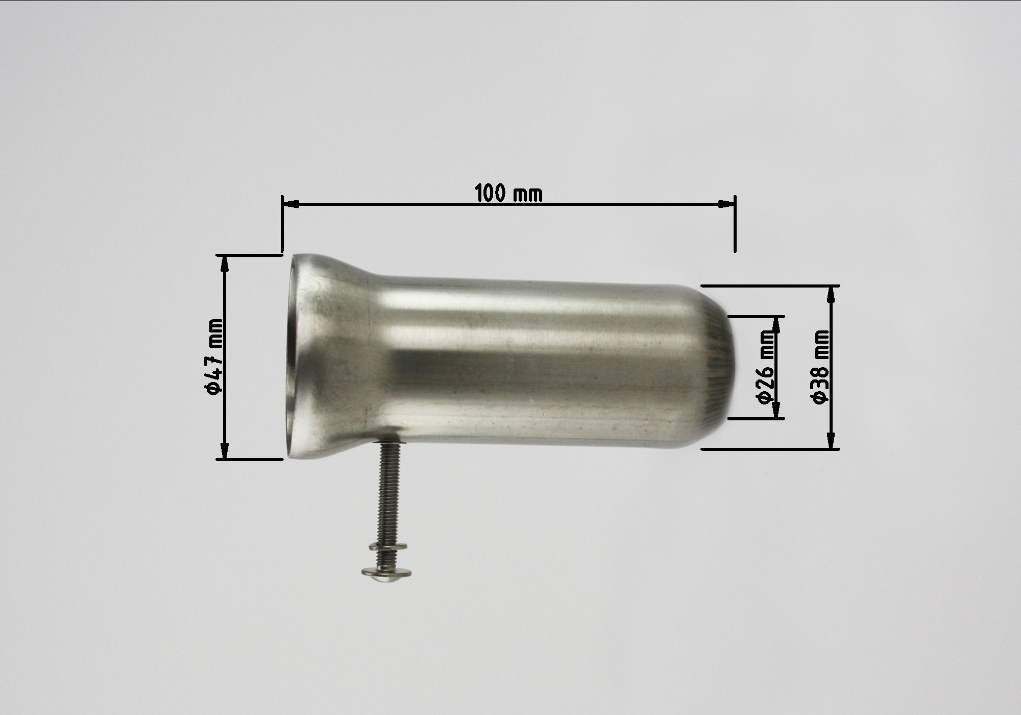 dB-Absorber Standard Ø38 mm Schraube außen/unten Retro Euro 4