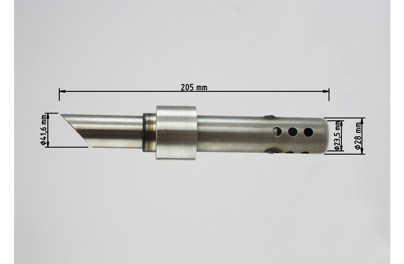 dB-Absorber Standard Ø28 mm Schraube außen/unten Kopf 42 mm Cromo Line
