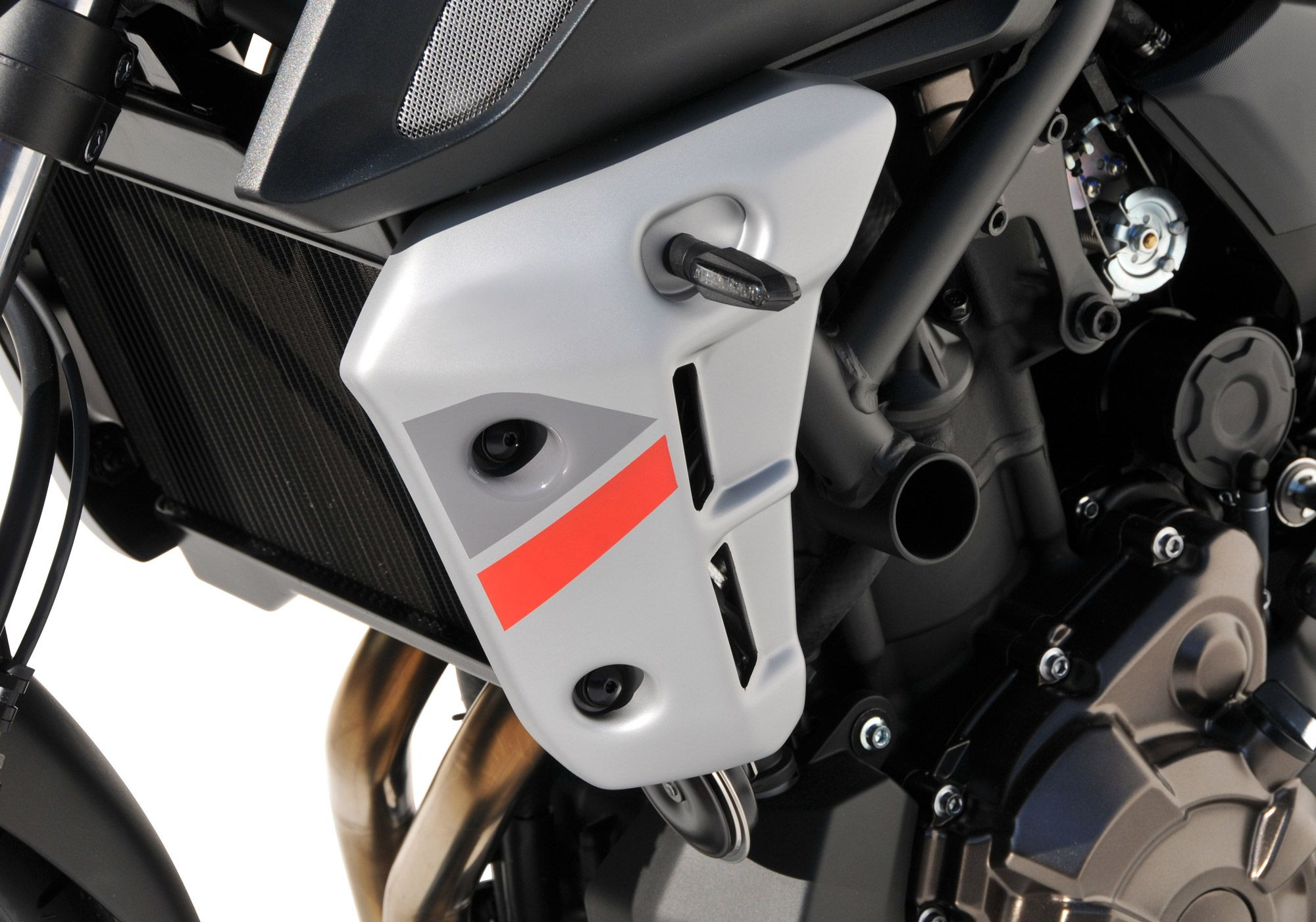 BODYSTYLE Sportsline Kühlerseitenverkleidung unlackiert passt für Yamaha MT-07, Motocage, 