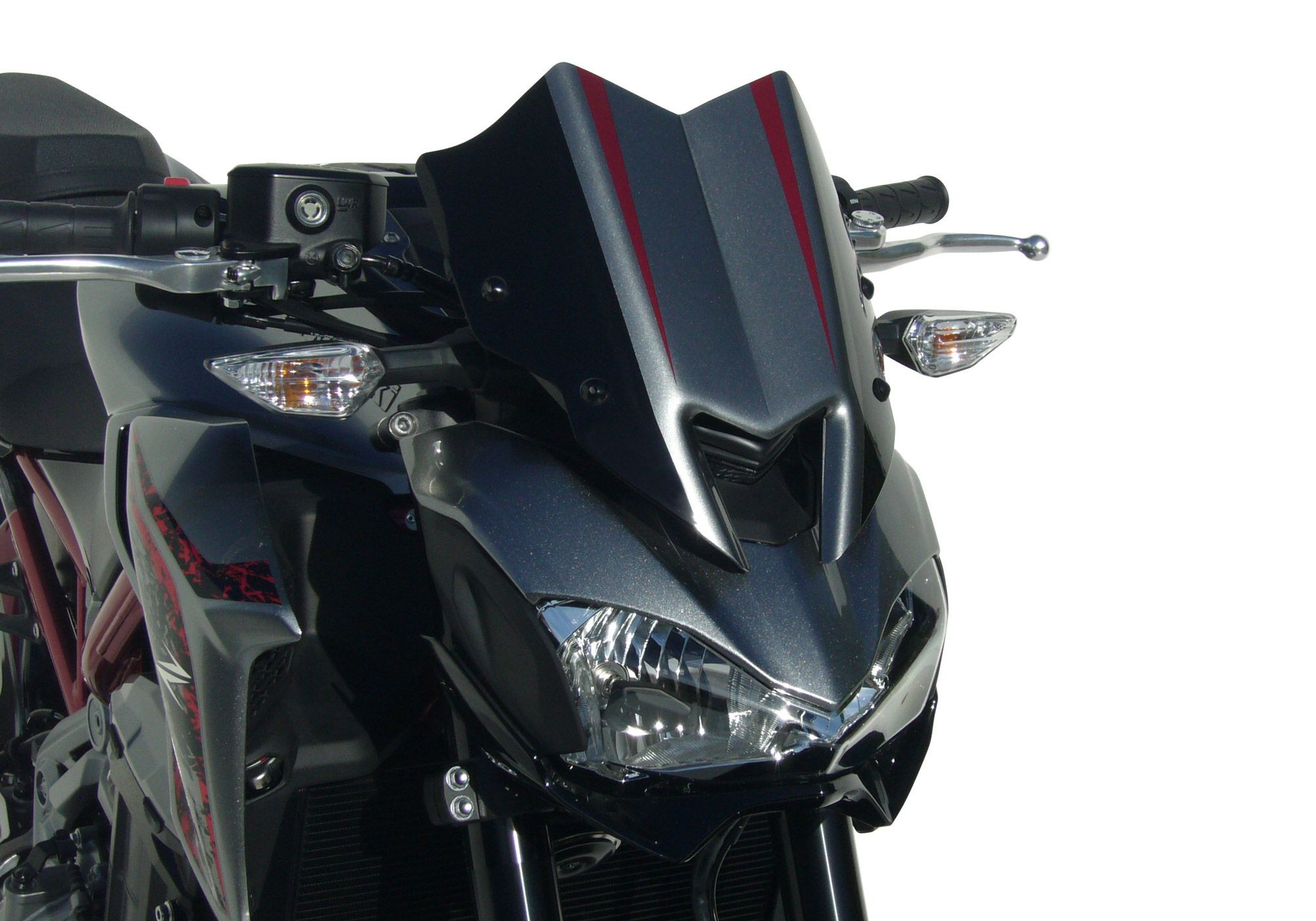 V*BODYSTYLE Sportsline Scheinwerferverkleidung schwarz Metallic Spark Black, 660 ABE passt für Kawasaki Z900 2018-2019