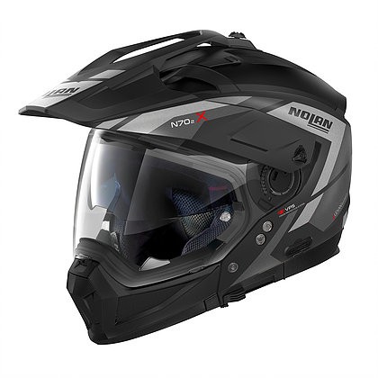 NOLAN Crossover Helm N70-2X N-Com GRANDES ALPES, flat black 21 Gr: 2XS-3XL