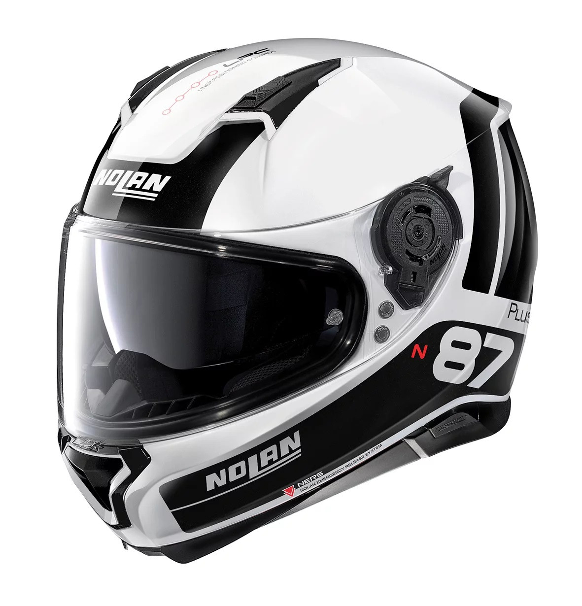 NOLAN Integralhelm N87 PLUS N-Com Black Metal White 22 Gr: S