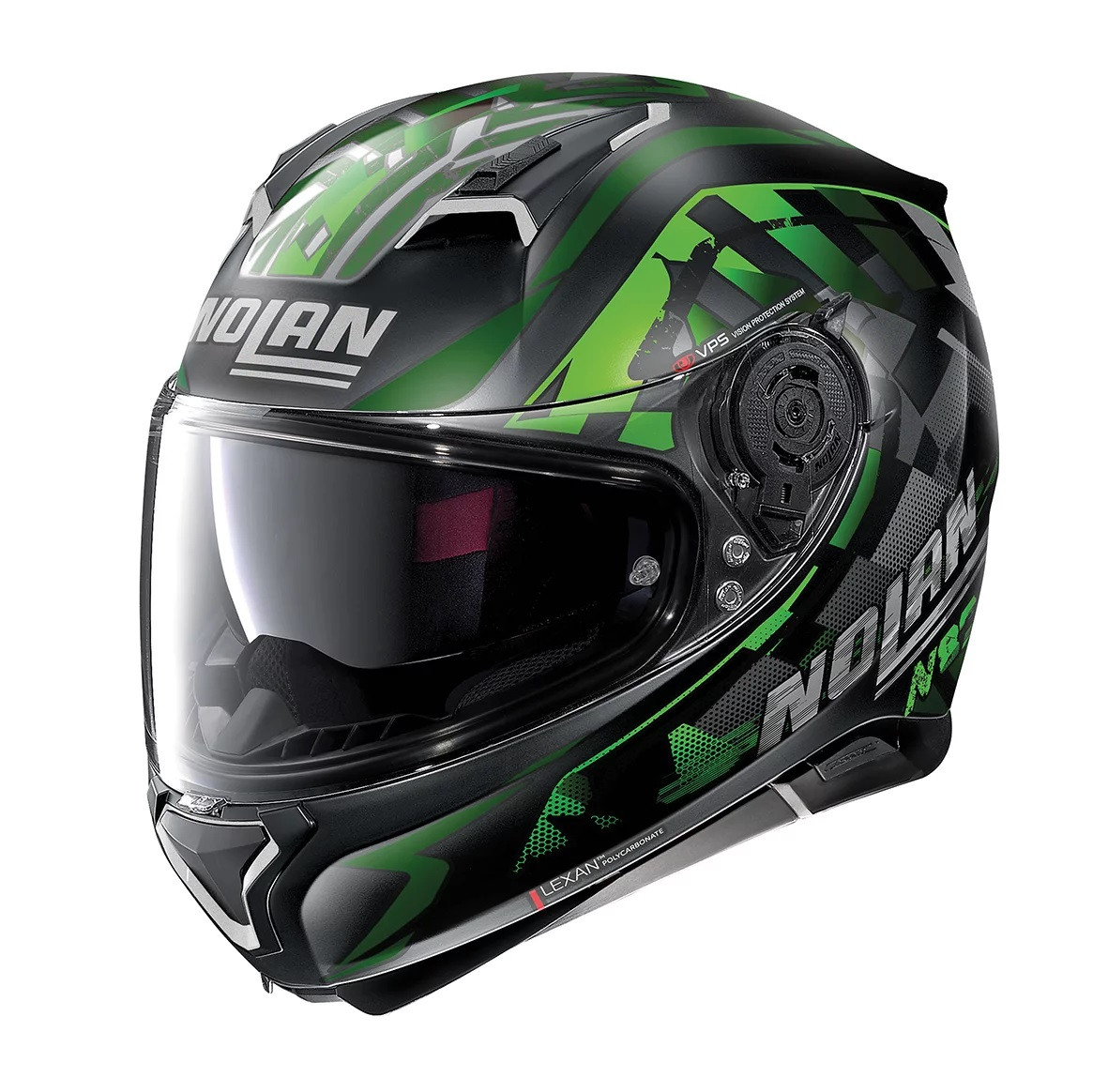 NOLAN Integralhelm N87 N-Com VENATOR Flat Black/Green 92 Gr:M
