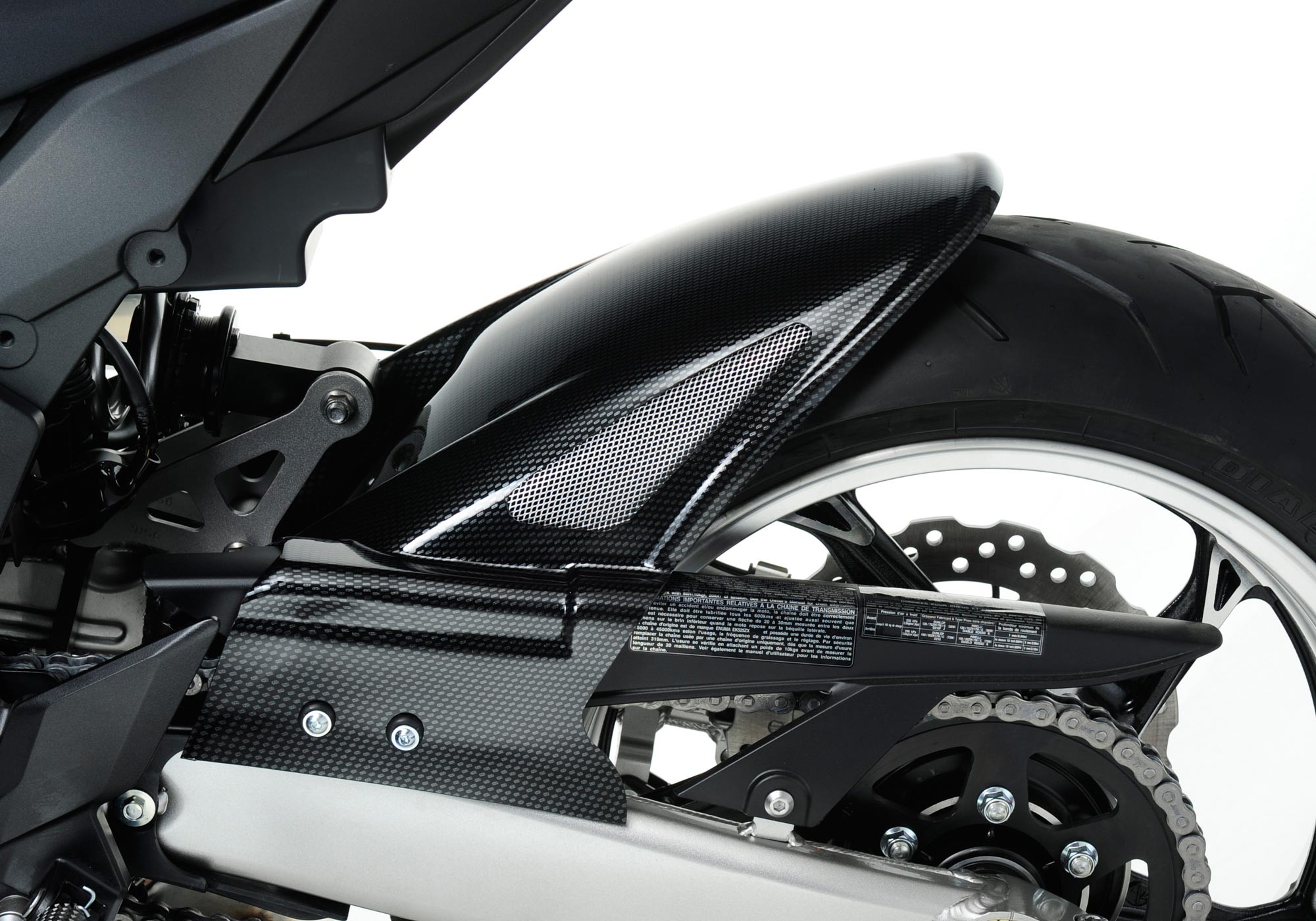 BODYSTYLE Raceline Hinterradabdeckung Carbon Look ABE passt für Kawasaki Z1000