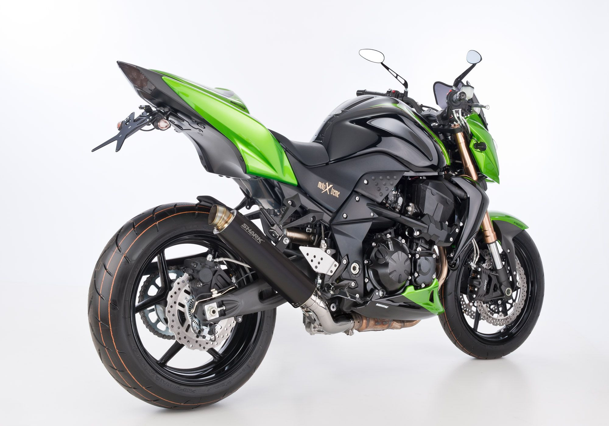 SHARK SRC 4 Auspuff schwarz EG-BE passt für KAWASAKI Z750R(11-12)/Z750R(11-12)
