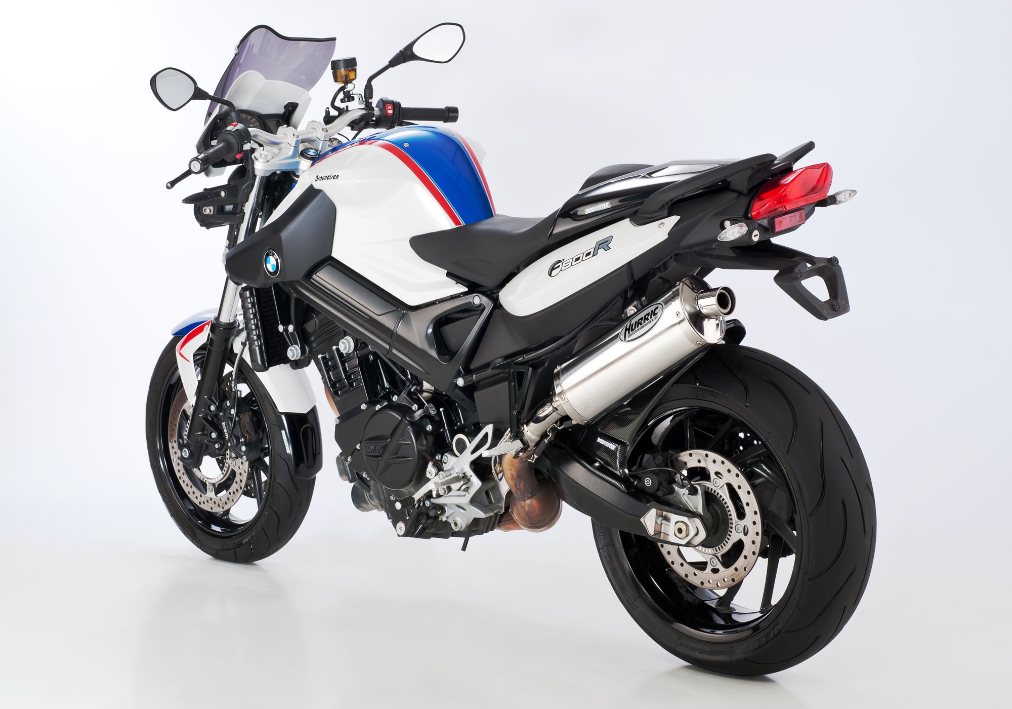 HURRIC Rac 1 Auspuff silber EG-BE passt für BMW F 800 R(09-16)