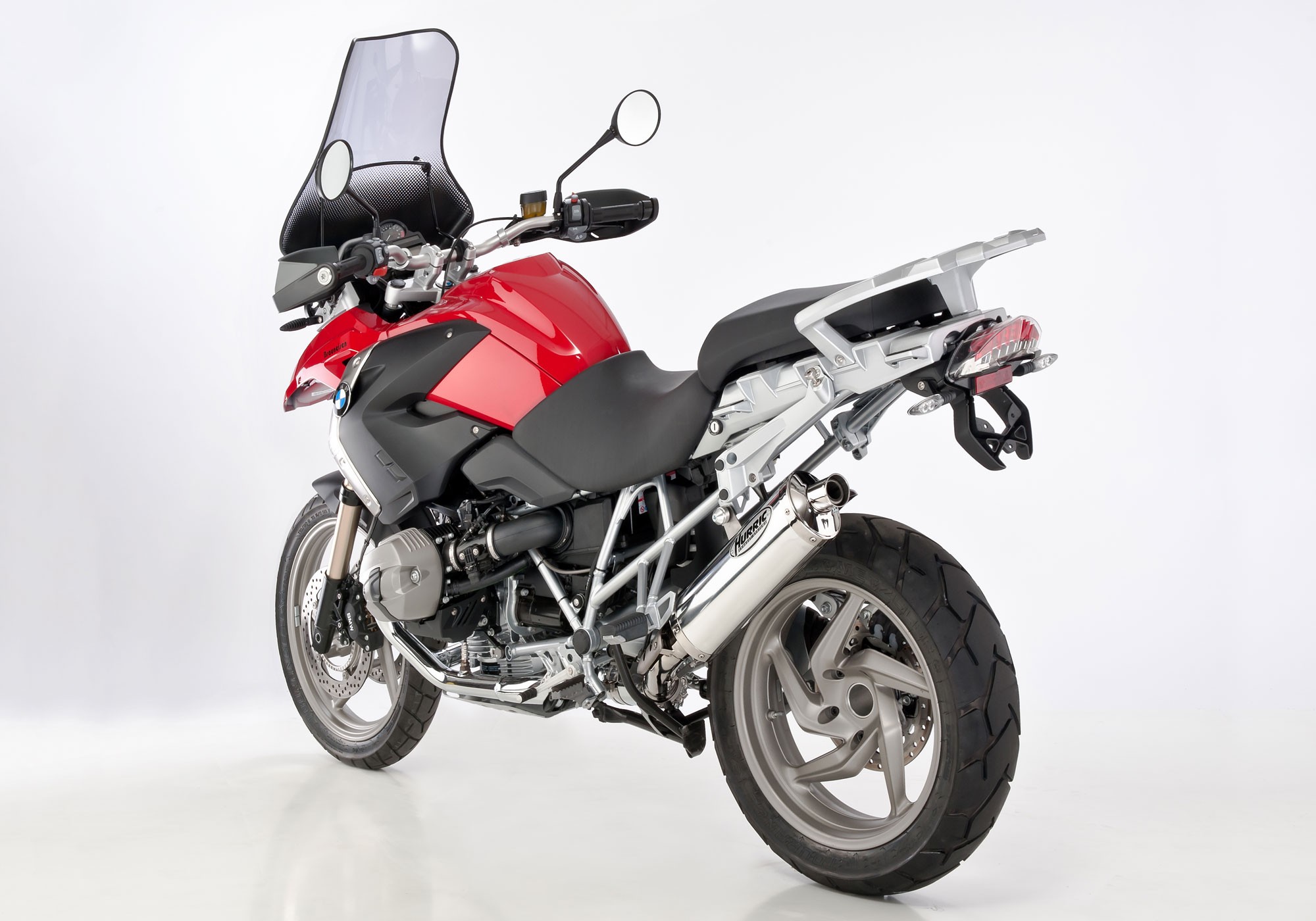HURRIC Rac 1 Auspuff silber EG-BE passt für BMW R 1200 GS(10-12)/R 1200 GS Adventure(10-13)