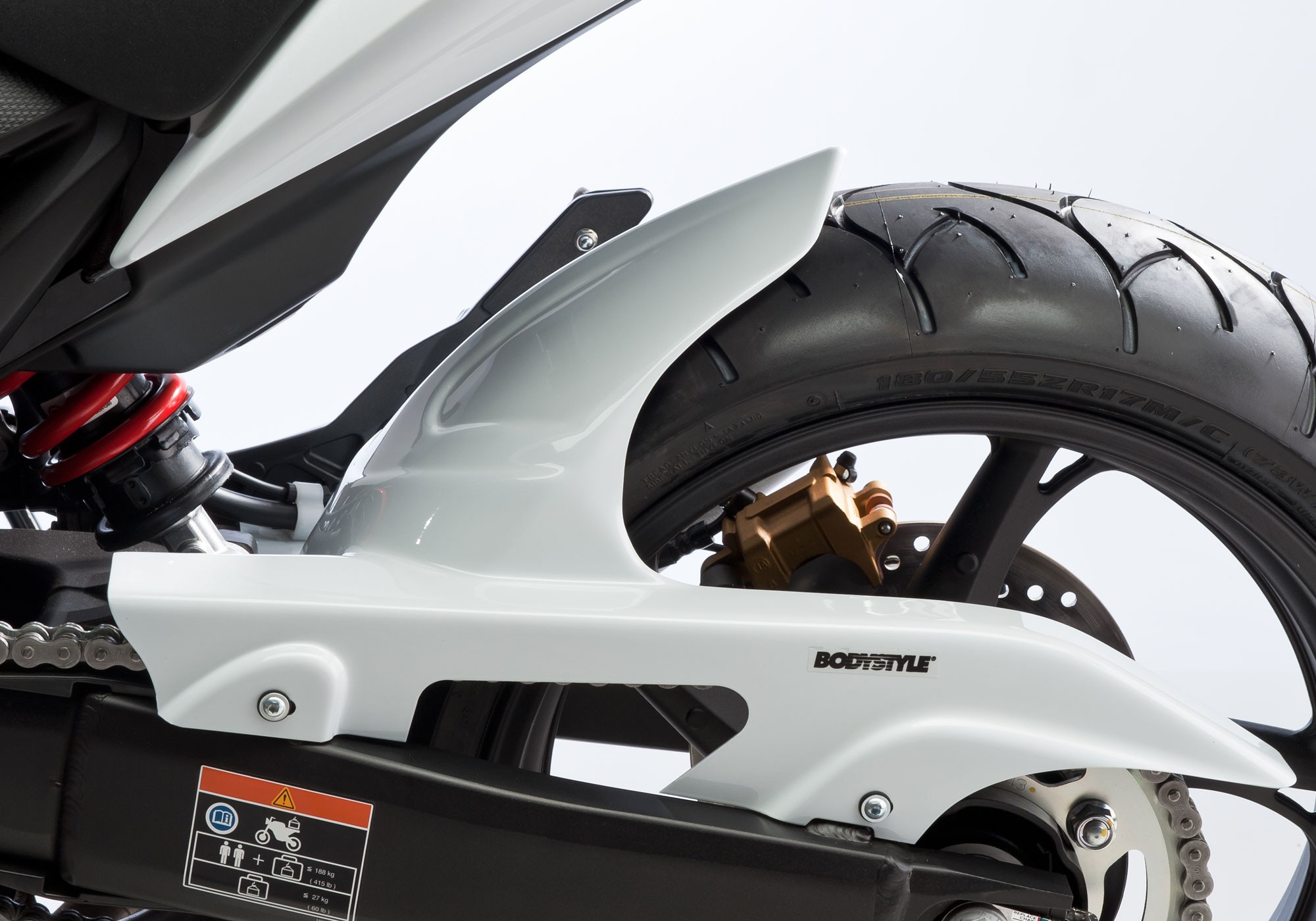 BODYSTYLE Sportsline Hinterradabdeckung unlackiert ABE passt für HONDA CB600 Hor