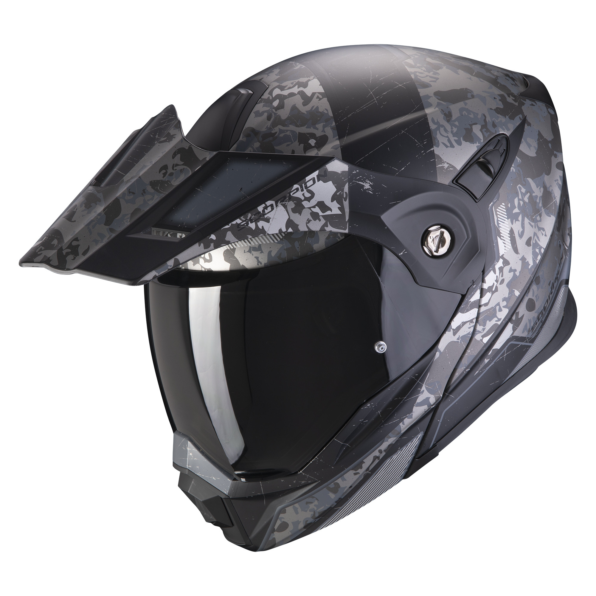 Scorpion Klapphelm ADX-1 BATTLEFLAGE Matt Schwarz-Silber XS-2XL