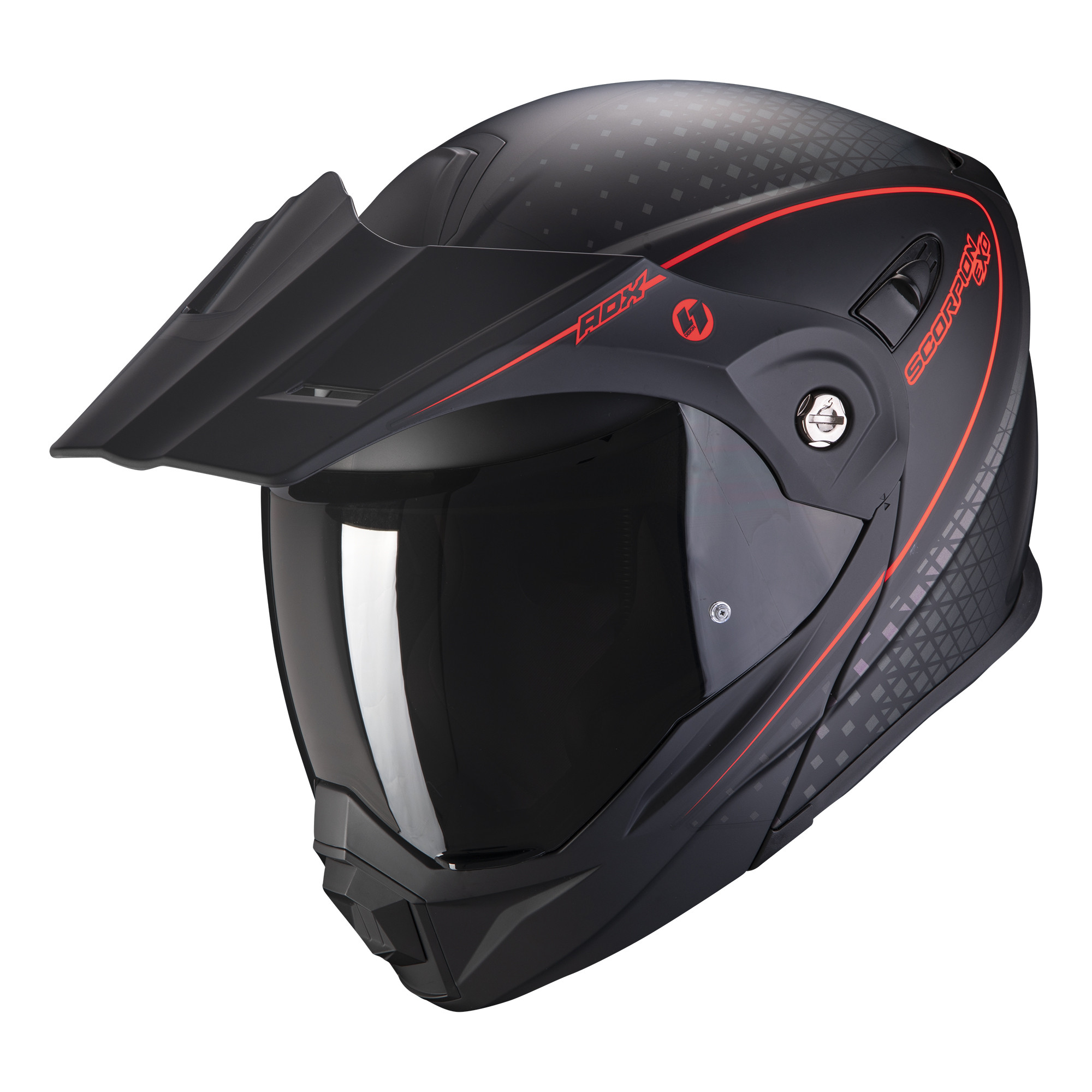 Scorpion Klapphelm ADX-1 HORIZON Matt Schwarz-Neon Rot XS-2XL