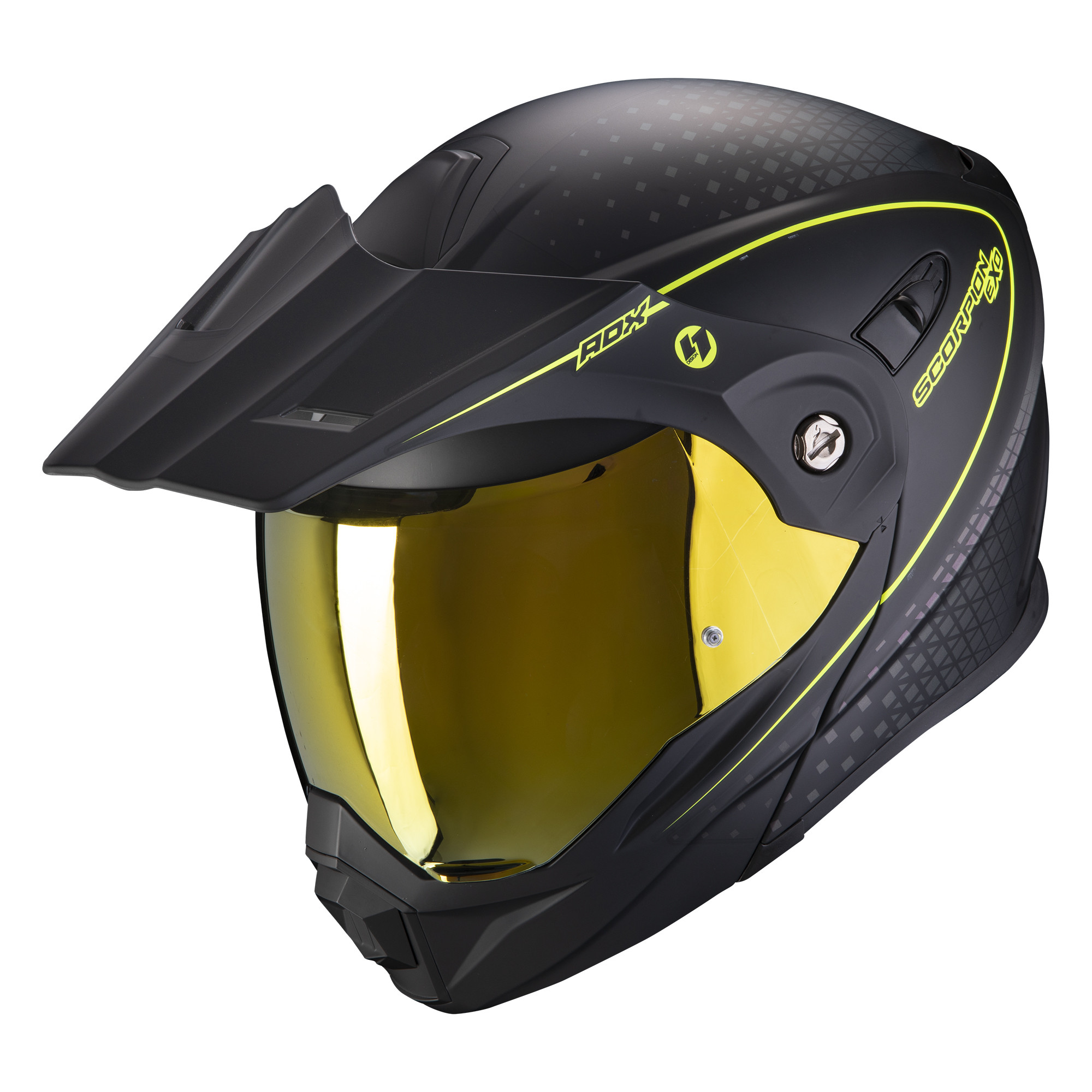 Scorpion Klapphelm ADX-1 HORIZON Matt Schwarz-Neon Gelb XS-2XL