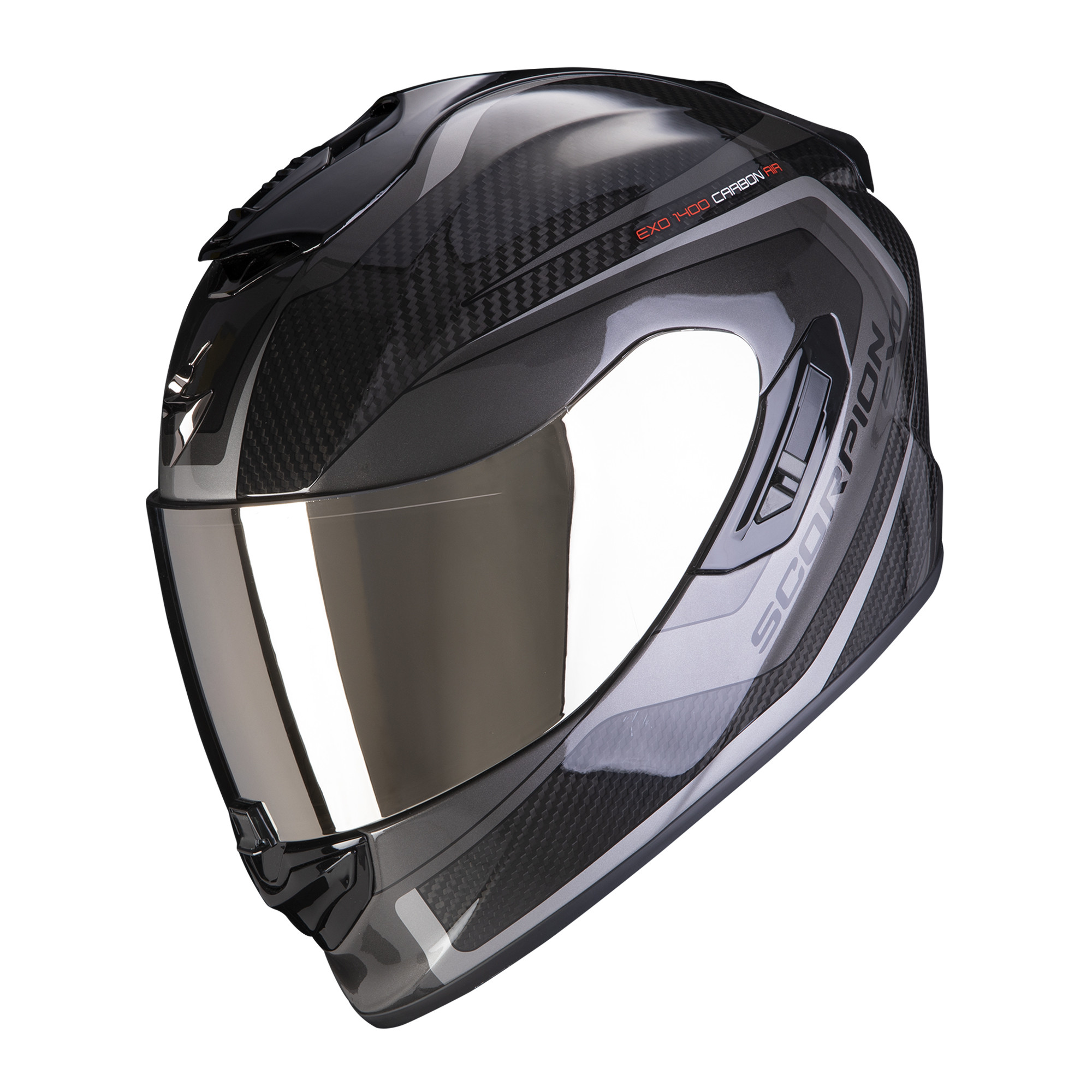 Scorpion Integral Helm EXO-1400 CARBON AIR ESPRIT Schwarz-Silber XS-2XL