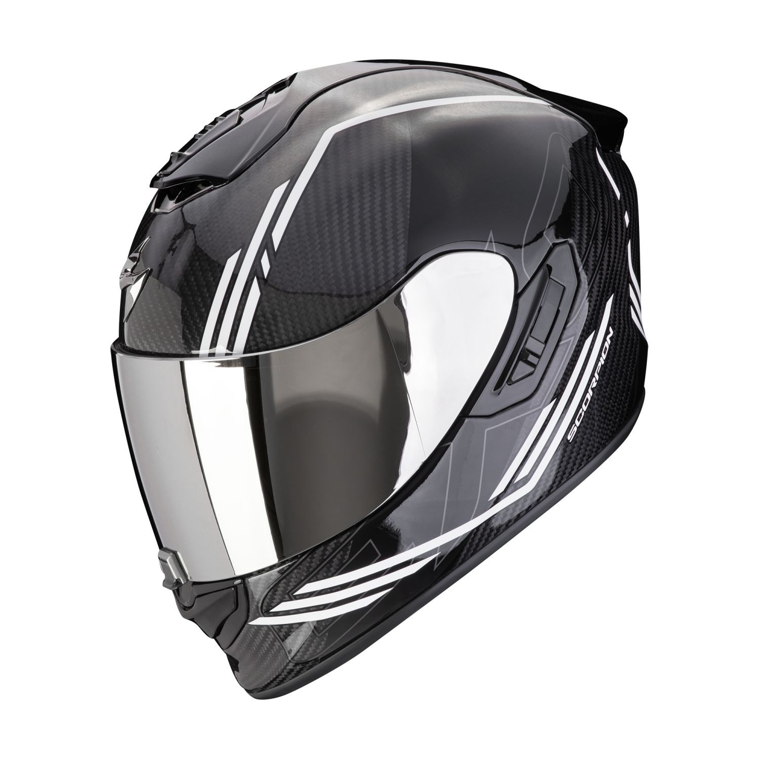 SCORPION Integralhelm EXO - 1400 EVO II CARBON AIR REIKA Schwarz Weiss ECE R22.06
