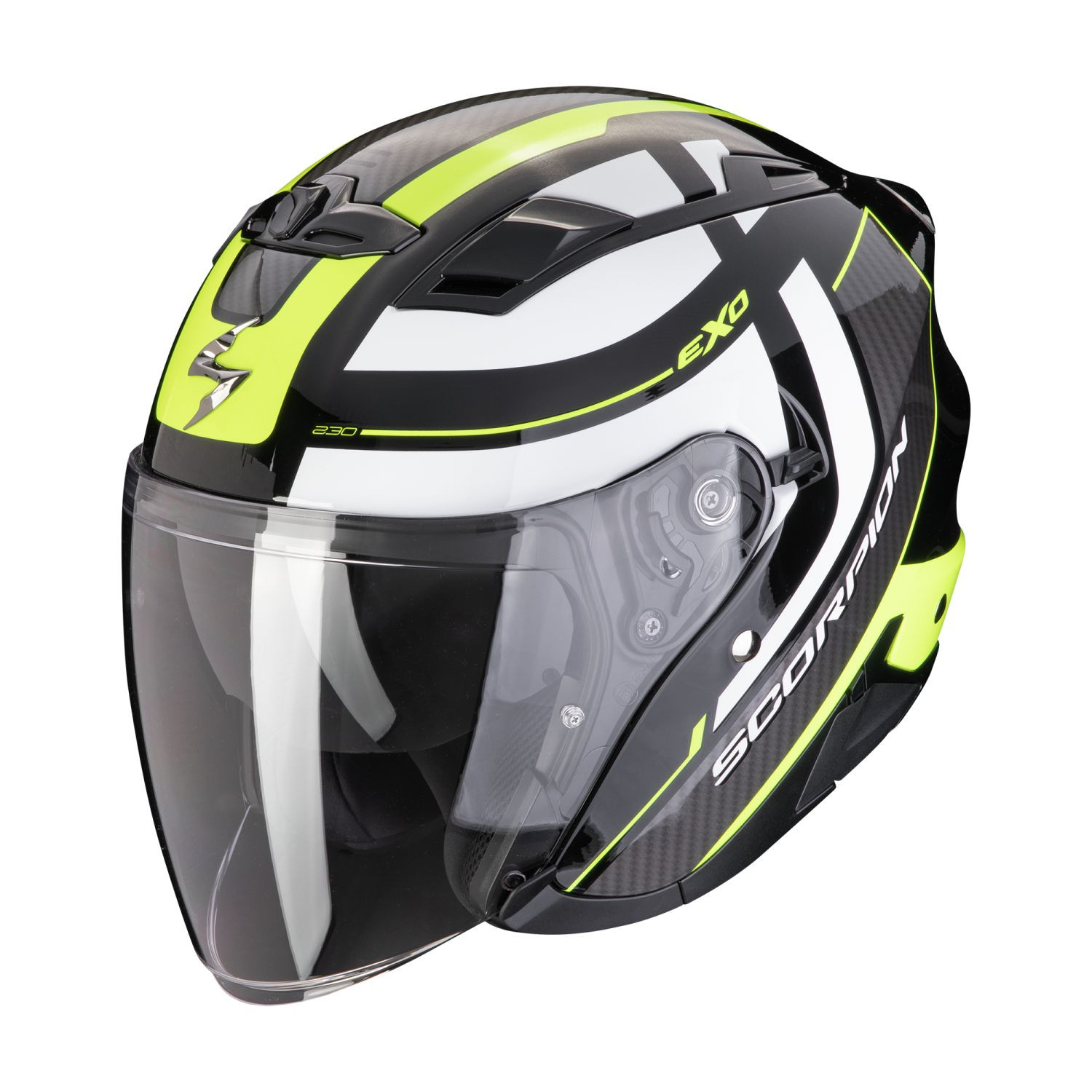 SCORPION Jethelm EXO-230 PUL Schwarz Neon gelb ECE R22.06