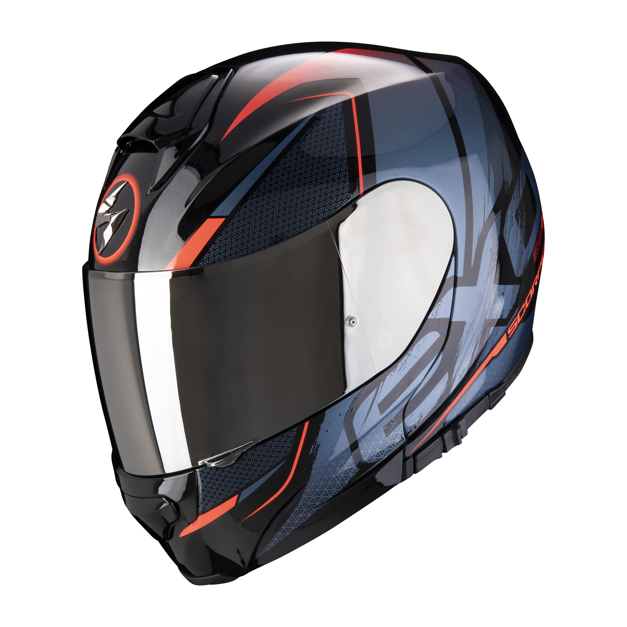 Scorpion Klapphelm EXO-3000 AIR CREED Schwarz-Rot XS-2XL