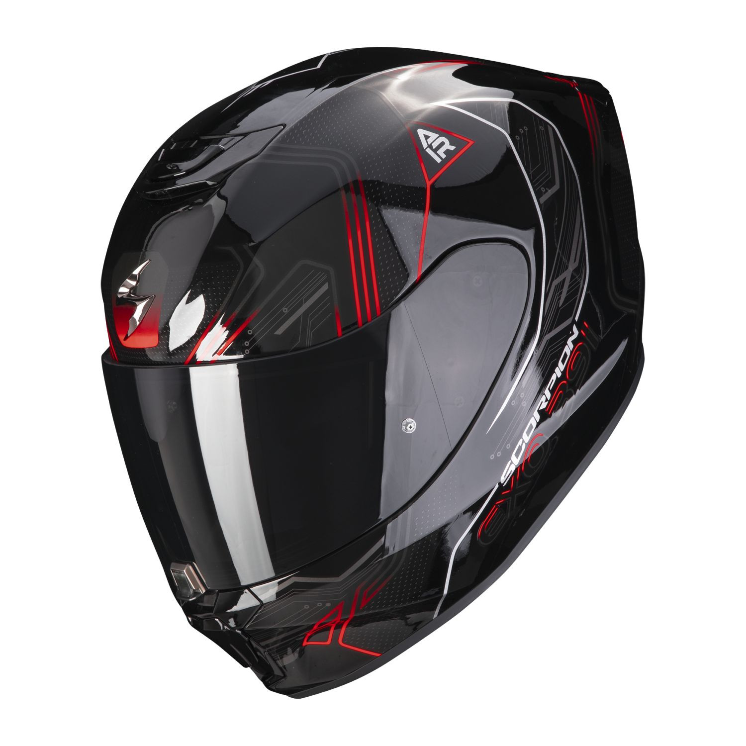 SCORPION Integralhelm EXO-391 SPADA Schwarz Neon Rot ECE R22.06