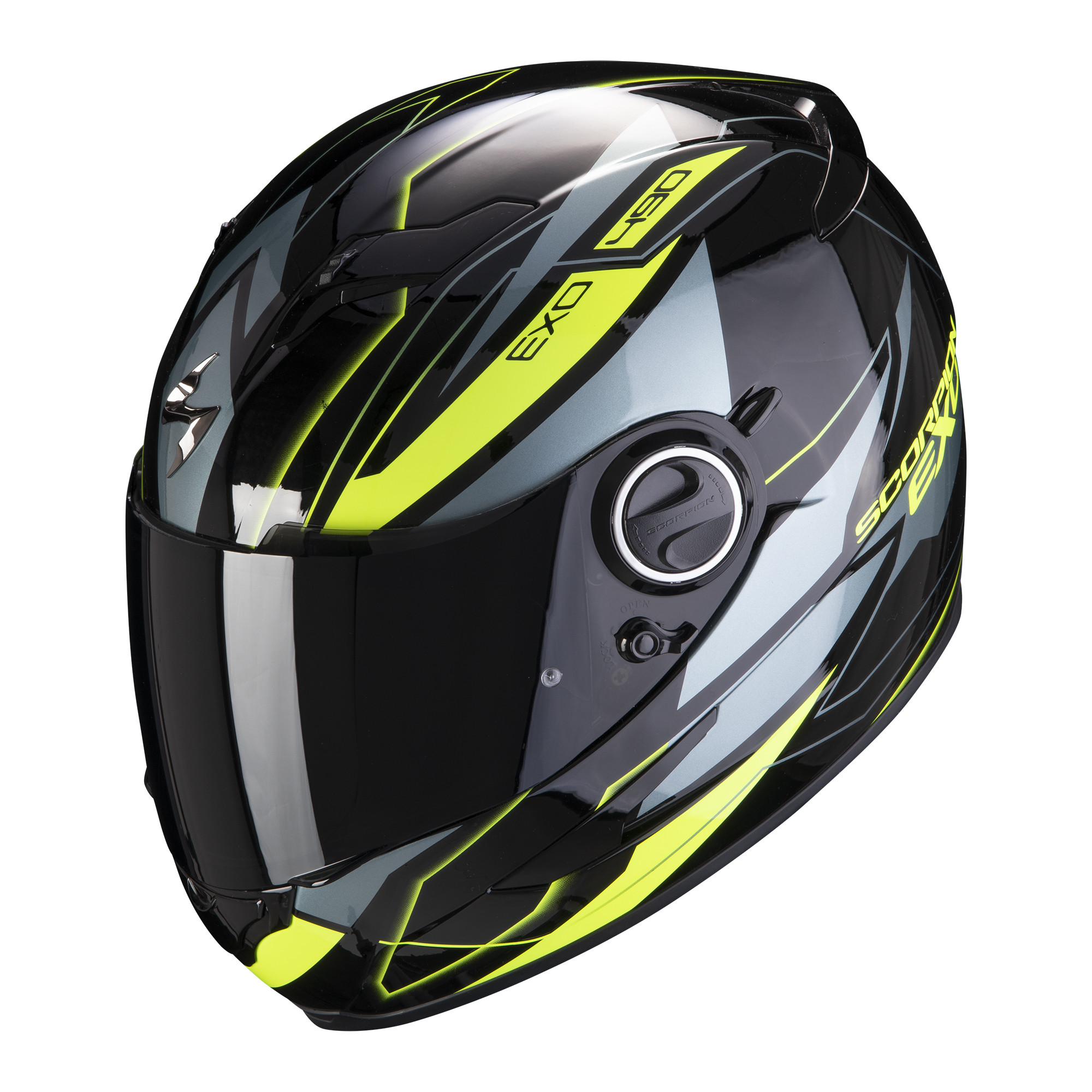 Scorpion Jethelm EXO-490 NOVA Schwarz-Neon Gelb XS-2XL