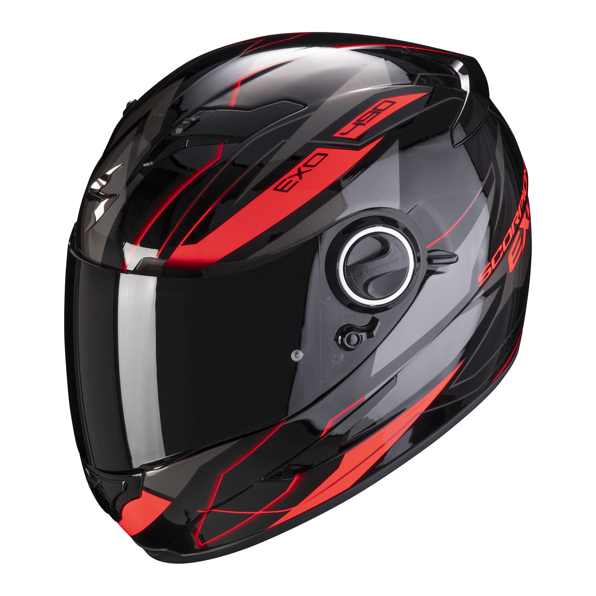 Scorpion Jethelm EXO-490 NOVA Schwarz-Rot XS-2XL
