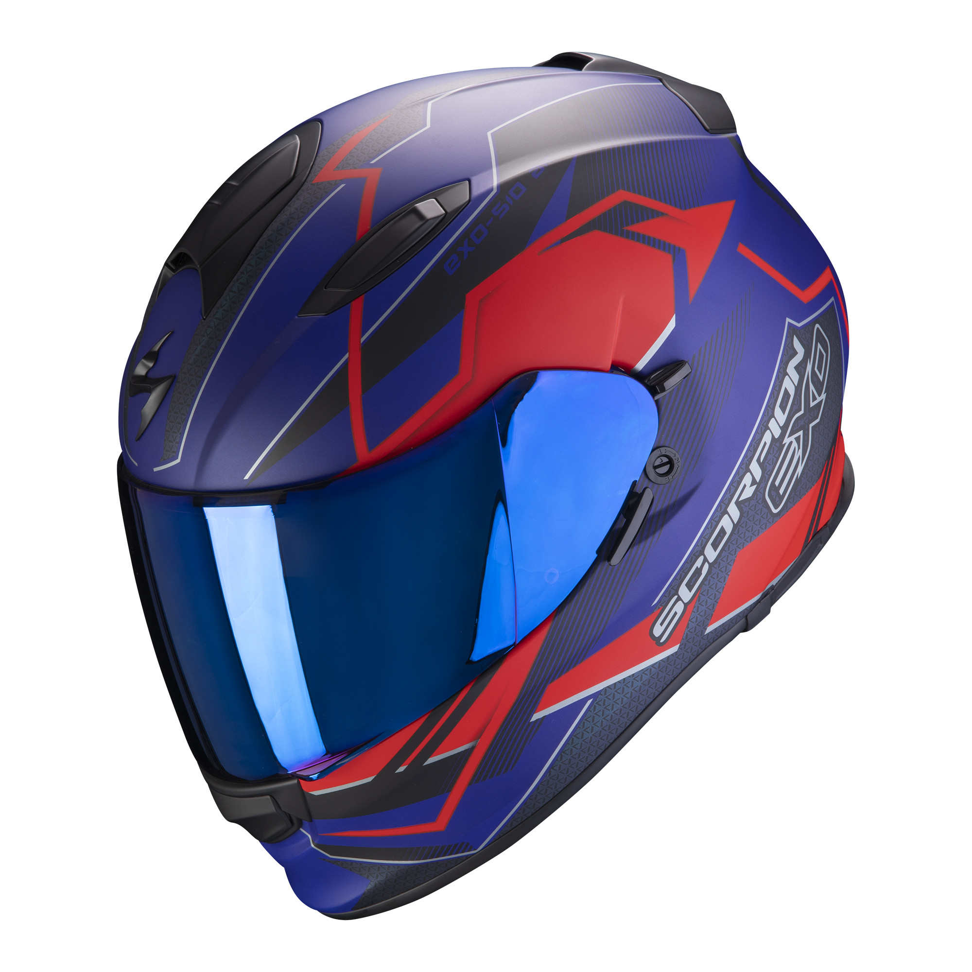 Scorpion Integral Helm EXO-510 AIR BALT Matt Blau-Rot XS-2XL