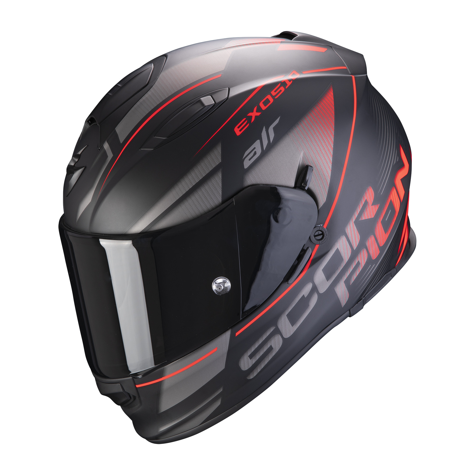 Scorpion Integral Helm EXO-510 AIR FERRUM Matt Schwarz-Silber-Rot XS-2XL