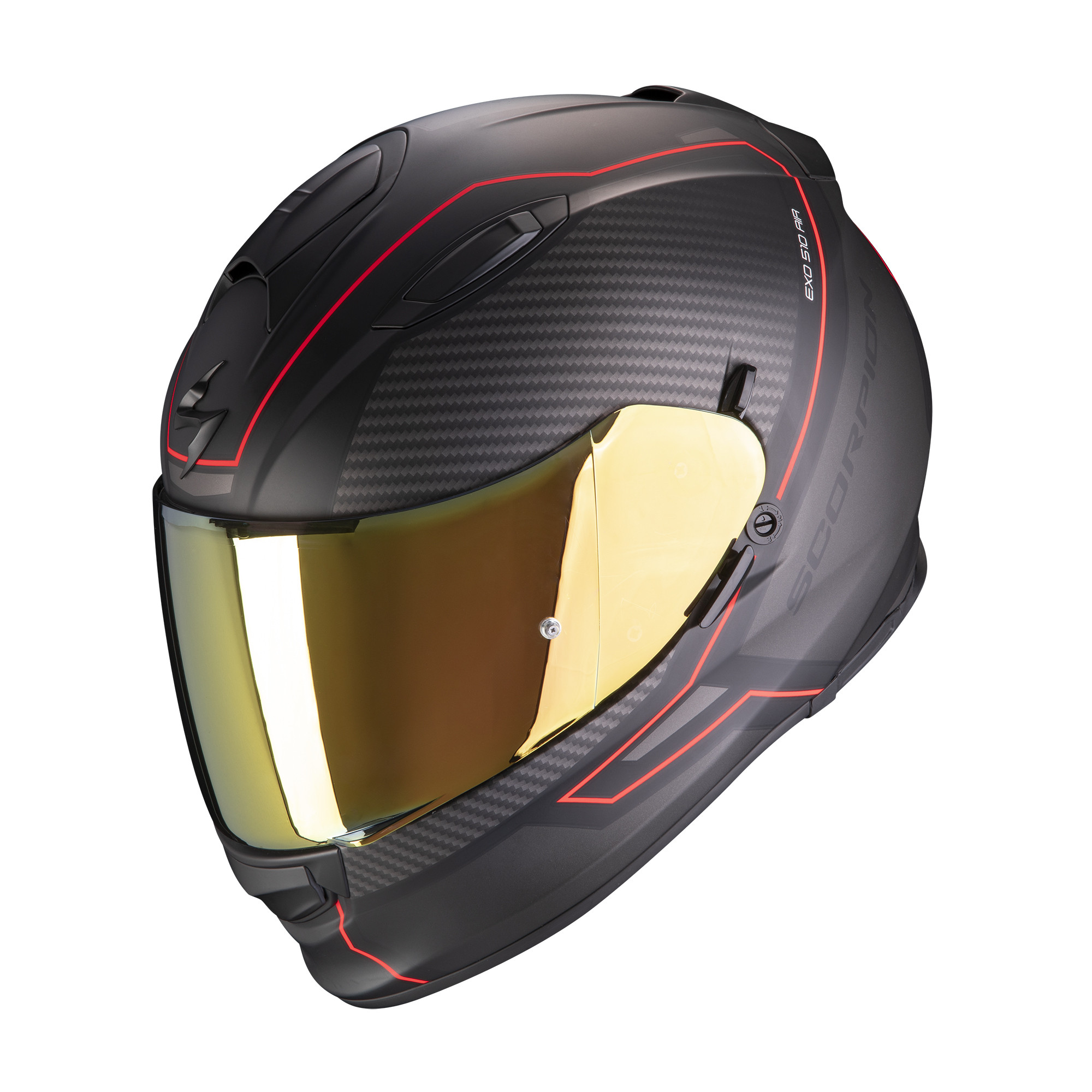 Scorpion Integral Helm EXO-510 AIR FRAME Matt Schwarz-Rot XS-2XL