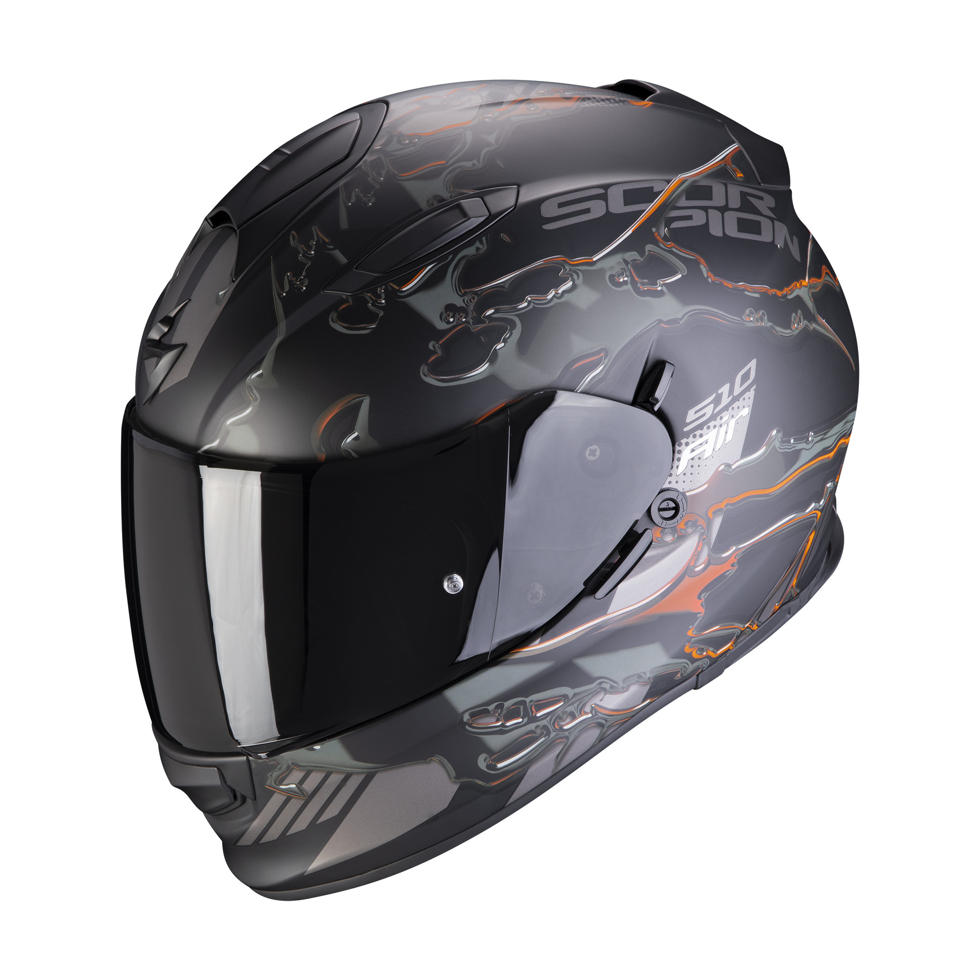 Scorpion Integral Helm EXO-510 AIR LIKID Matt Schwarz-Orange XS-2XL