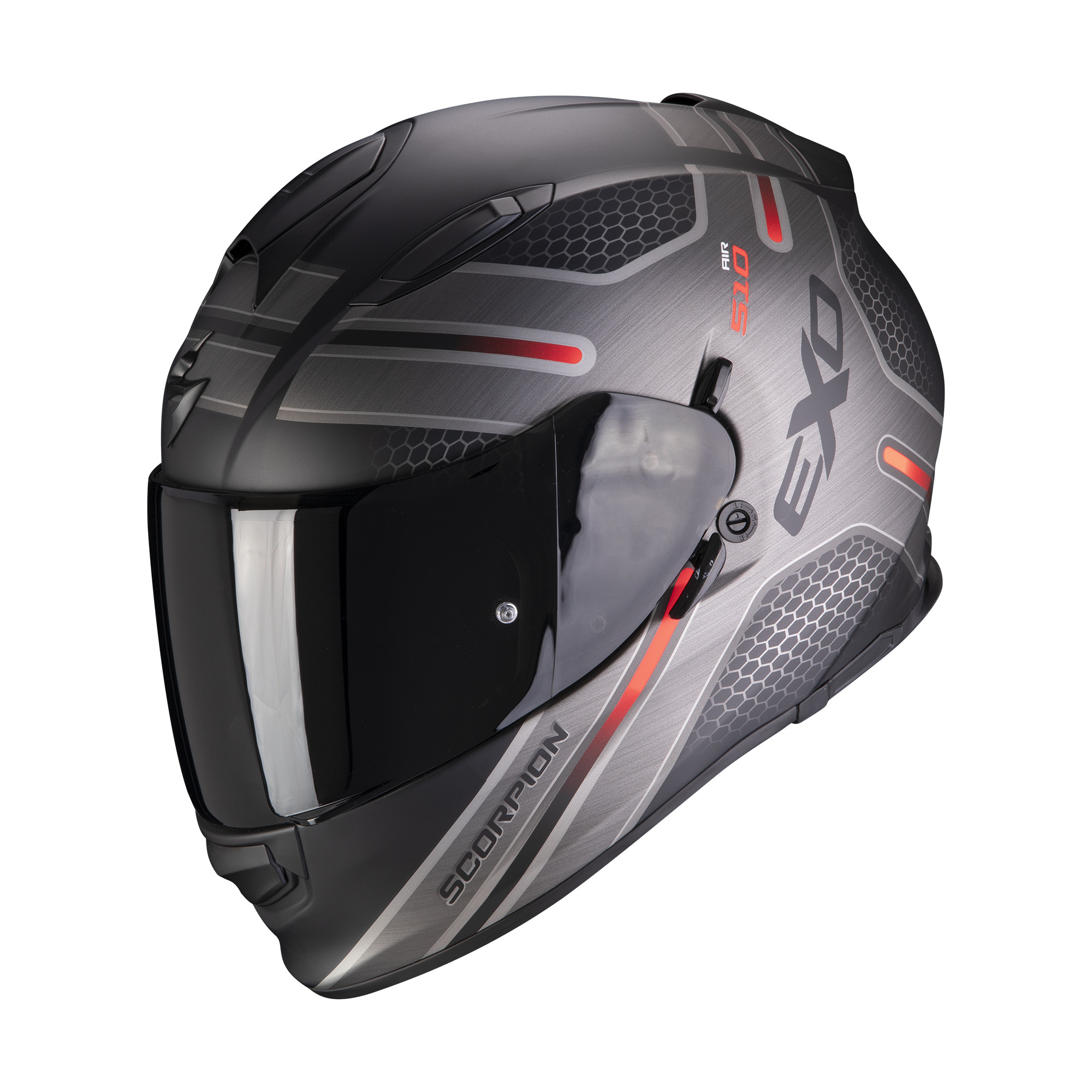 Scorpion Integral Helm EXO-510 AIR ROUTE Matt Schwarz-Rot XS-2XL