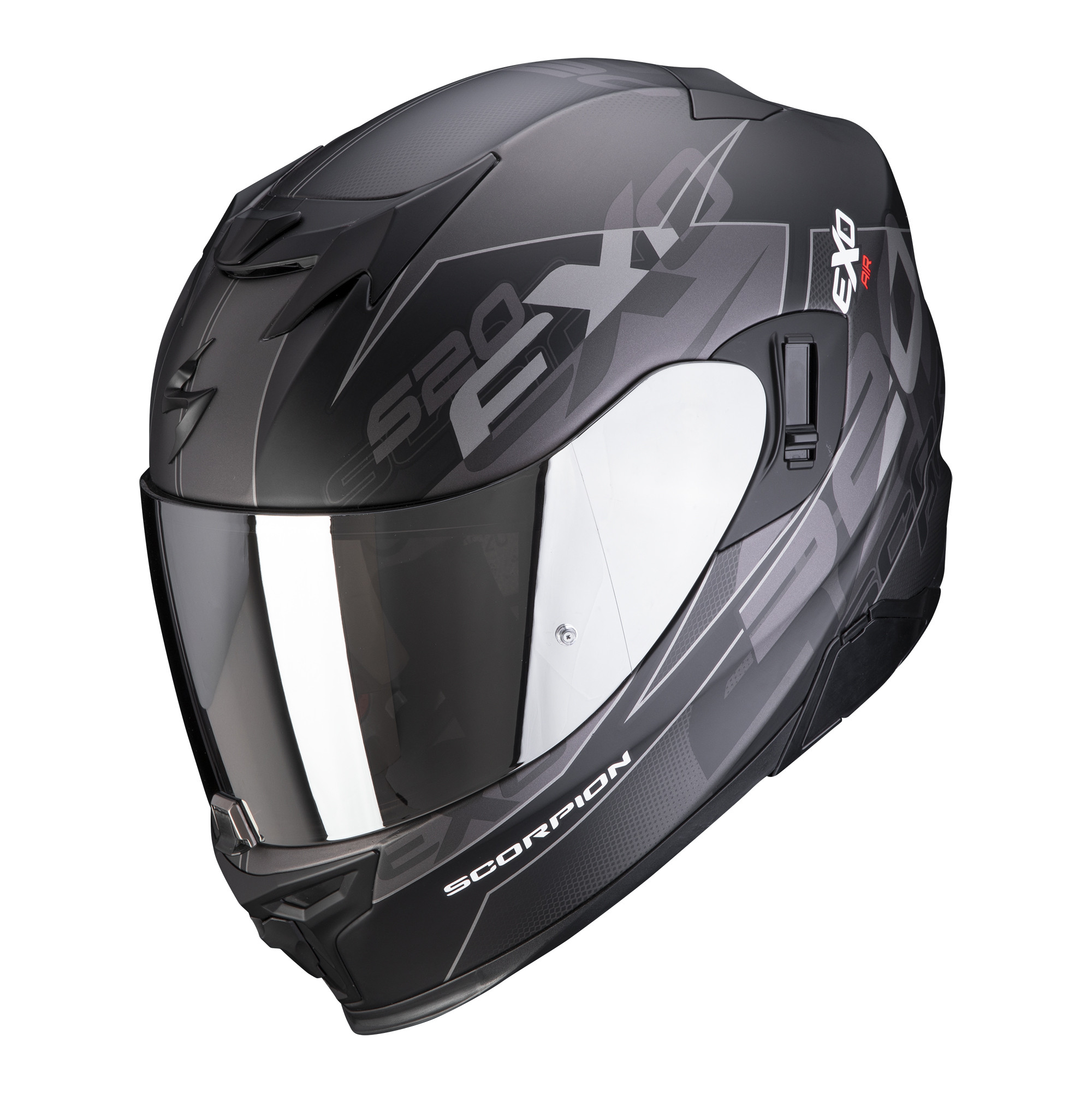 Scorpion Integral Helm EXO-520 AIR COVER Matt Schwarz-Silber XS-3XL