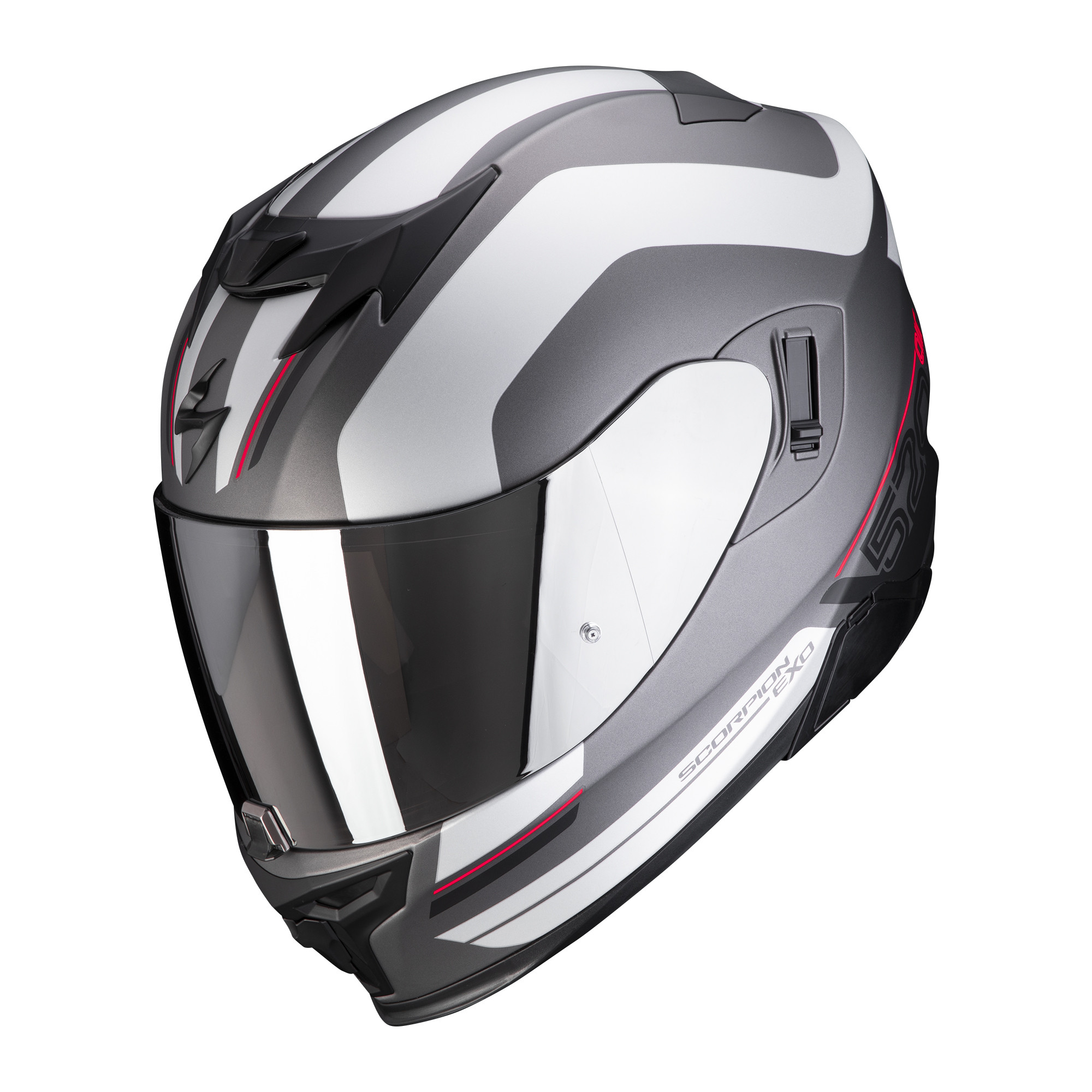 Scorpion Integral Helm EXO-520 AIR LEMANS Matt Silber-Rot XS-2XL