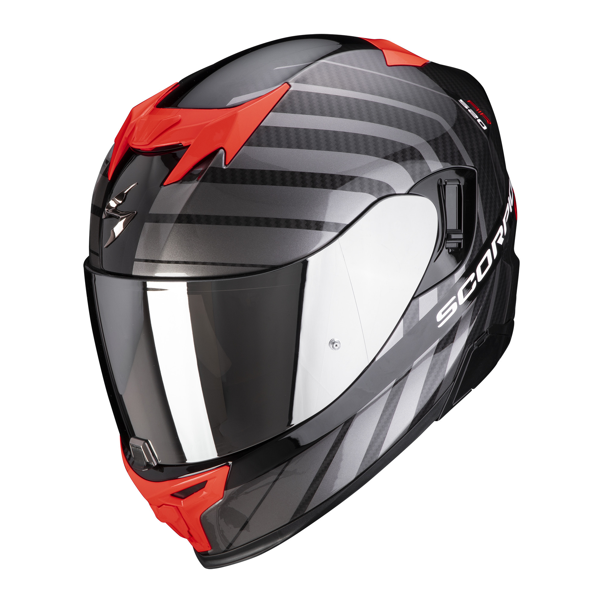 Scorpion Integral Helm EXO-520 AIR SHADE Schwarz-Rot XS-2XL