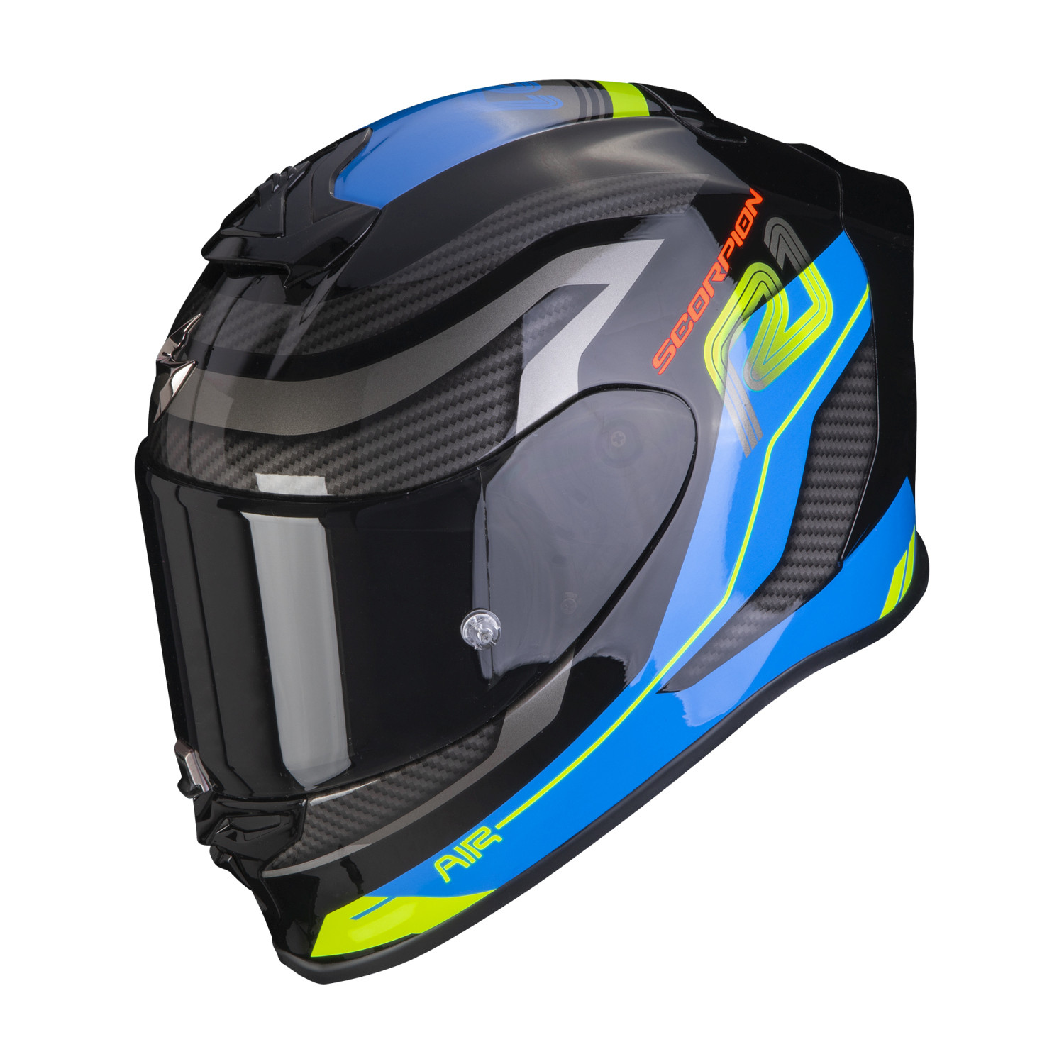 SCORPION Integralhelm EXO-R1 EVO AIR VATIS Schwarz Blau ECE R22.06