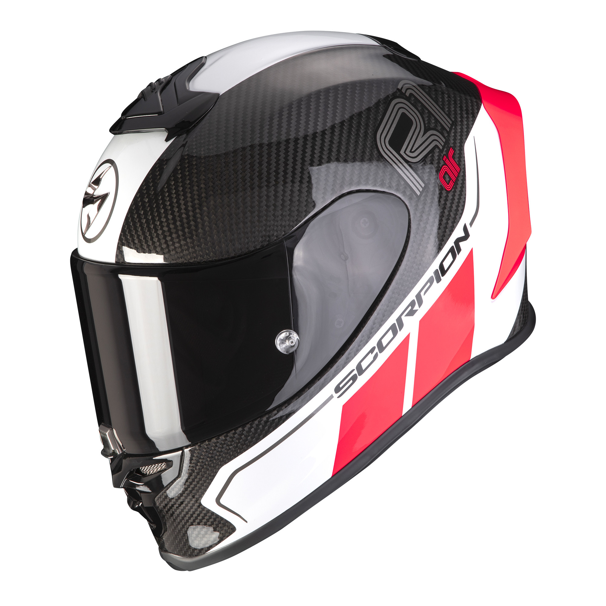 Scorpion Integral Helm EXO-R1 CARBON CORPUS II Schwarz-Neon Rot XS-XL