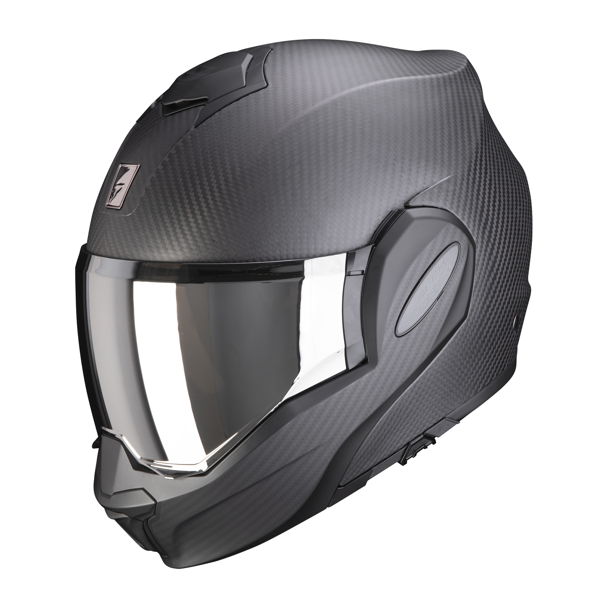 Scorpion Klapphelm EXO-TECH CARBON SOLID Matt Schwarz XS-2XL