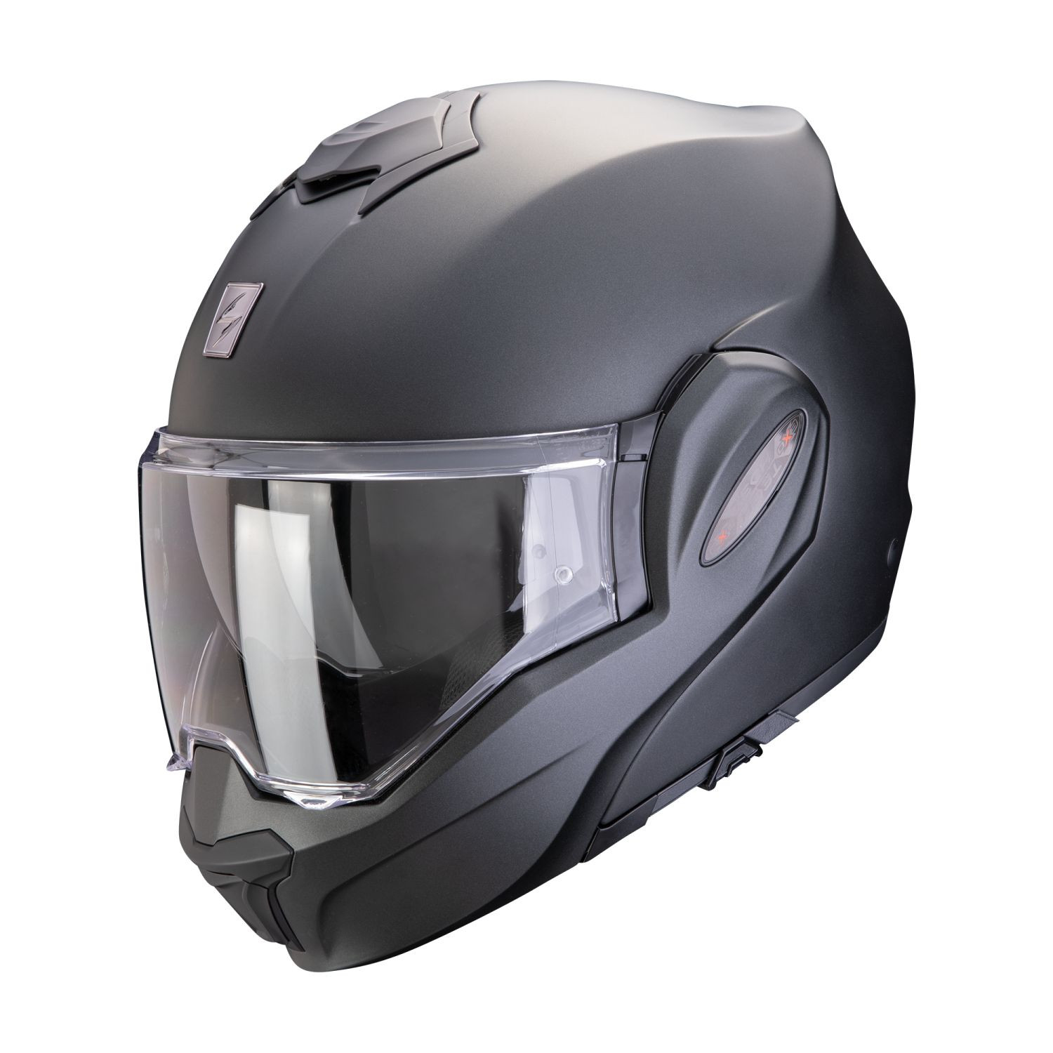 SCORPION Klapphelm EXO-TECH EVO PRO SOLID Mattes Perlschwarz ECE R22.06