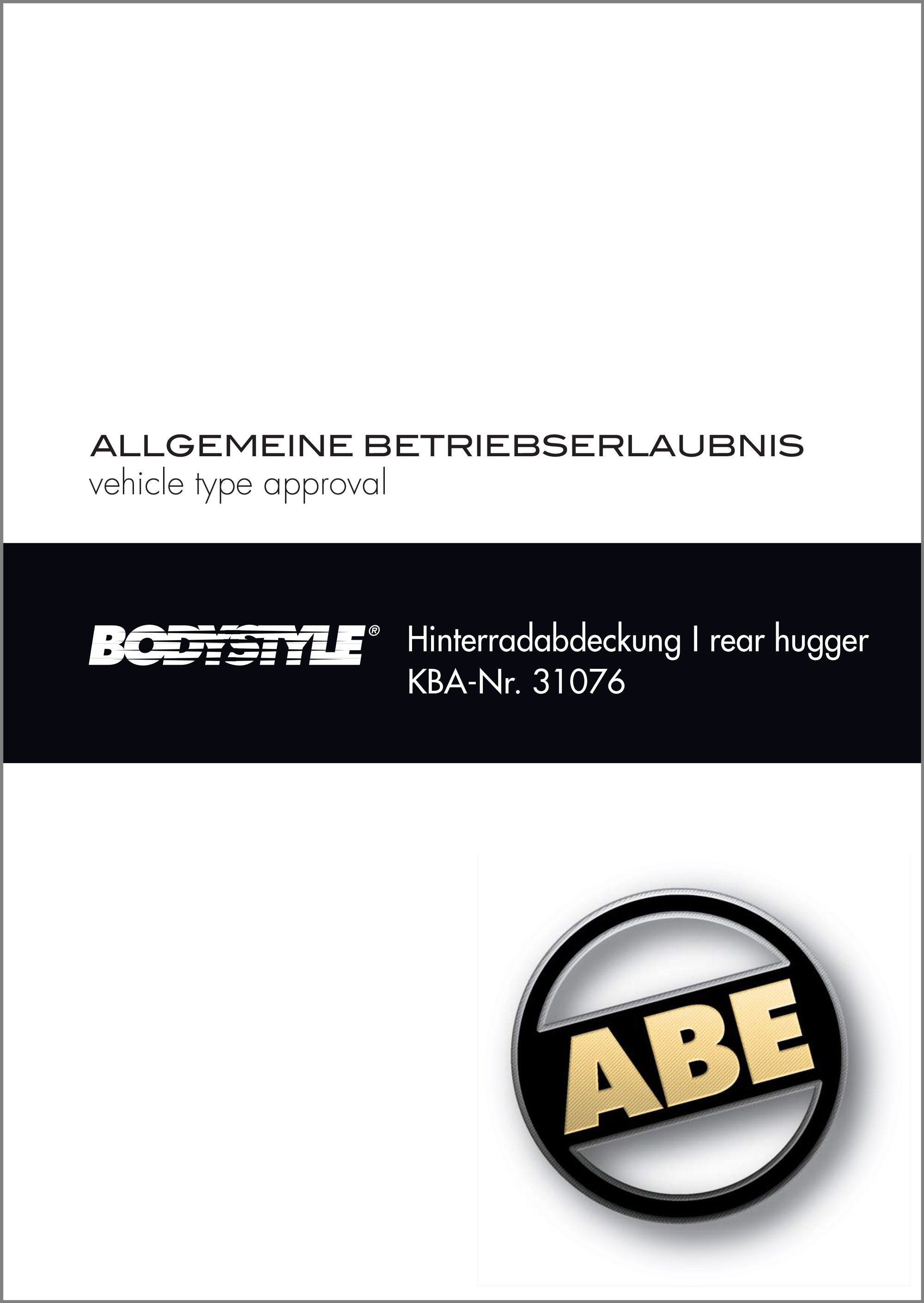 ABE Hinterradabdeckung 