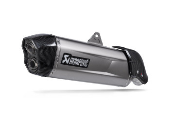 SW-Motech Akrapovic Slip On Abgassystem Silbern passt für Aprilia Tuareg 660(22-)