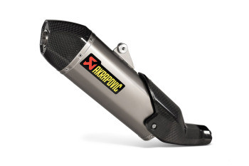 SW-Motech Akrapovic Slip On Abgassystem Silbern passt für Ducati DesertX(22-)