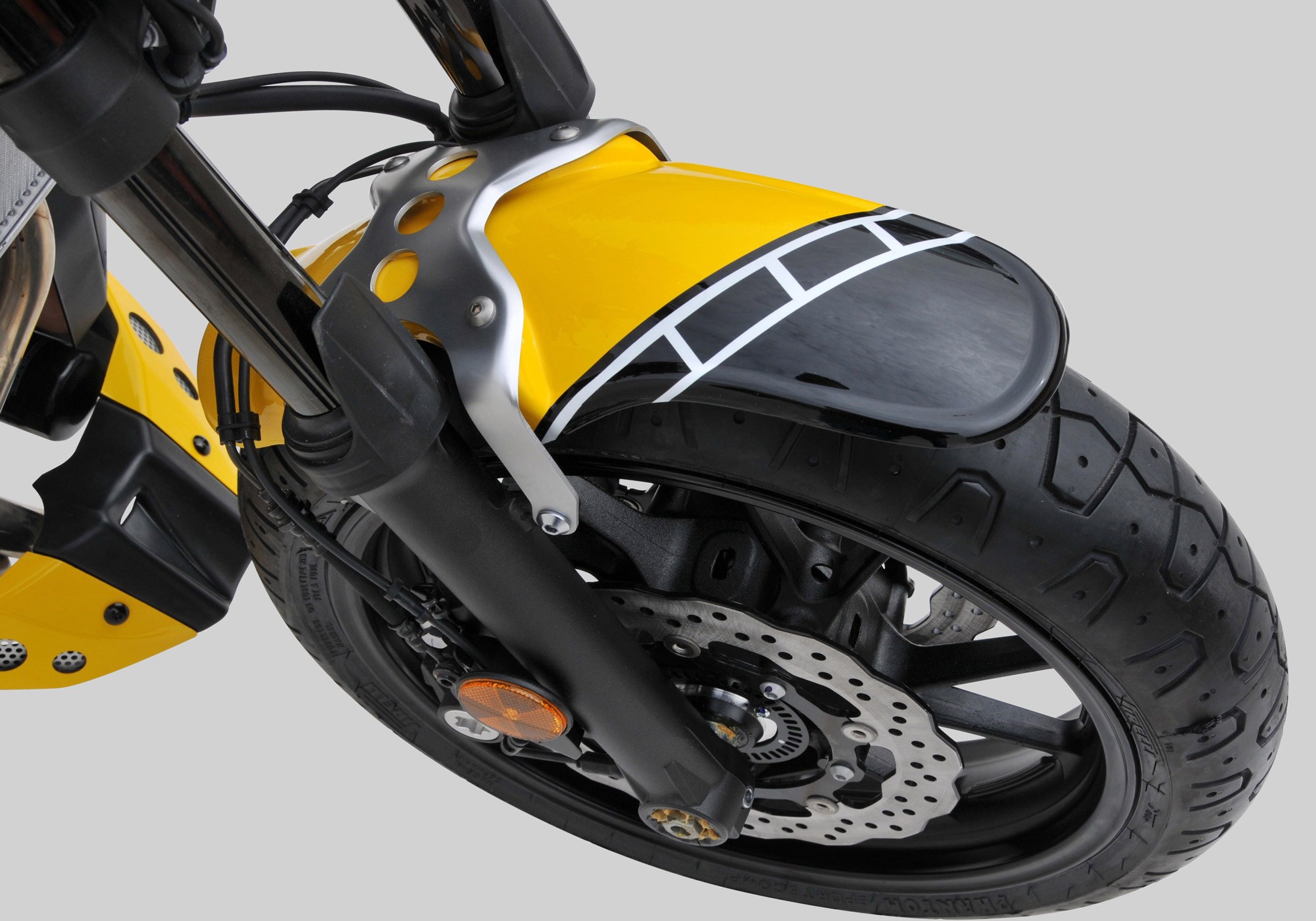 V*BODYSTYLE Sportsline Vorderradkotflügel silber Garage Metal passt für Yamaha XSR700