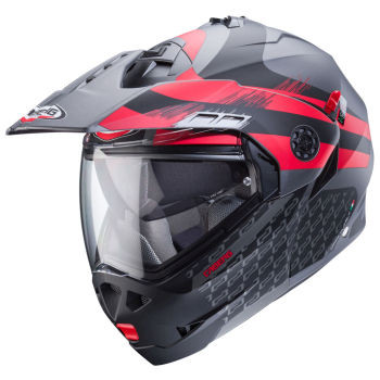 Caberg Klapphelm Tourmax X Sarabe matt-gun metallic_schwarz-rot - Größe XS-XL