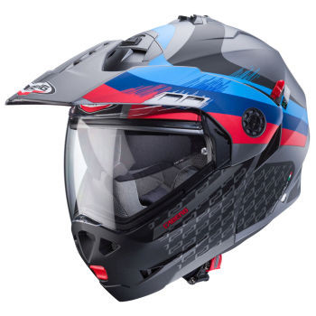 Caberg Klapphelm Tourmax X Sarabe matt-gun metallic_schwarz-blau-rot - Größe XS-XL