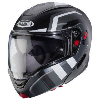 Caberg Klapphelm Horus X Road matt-schwarz_gun-metallic-weiß - Größe XS-XL